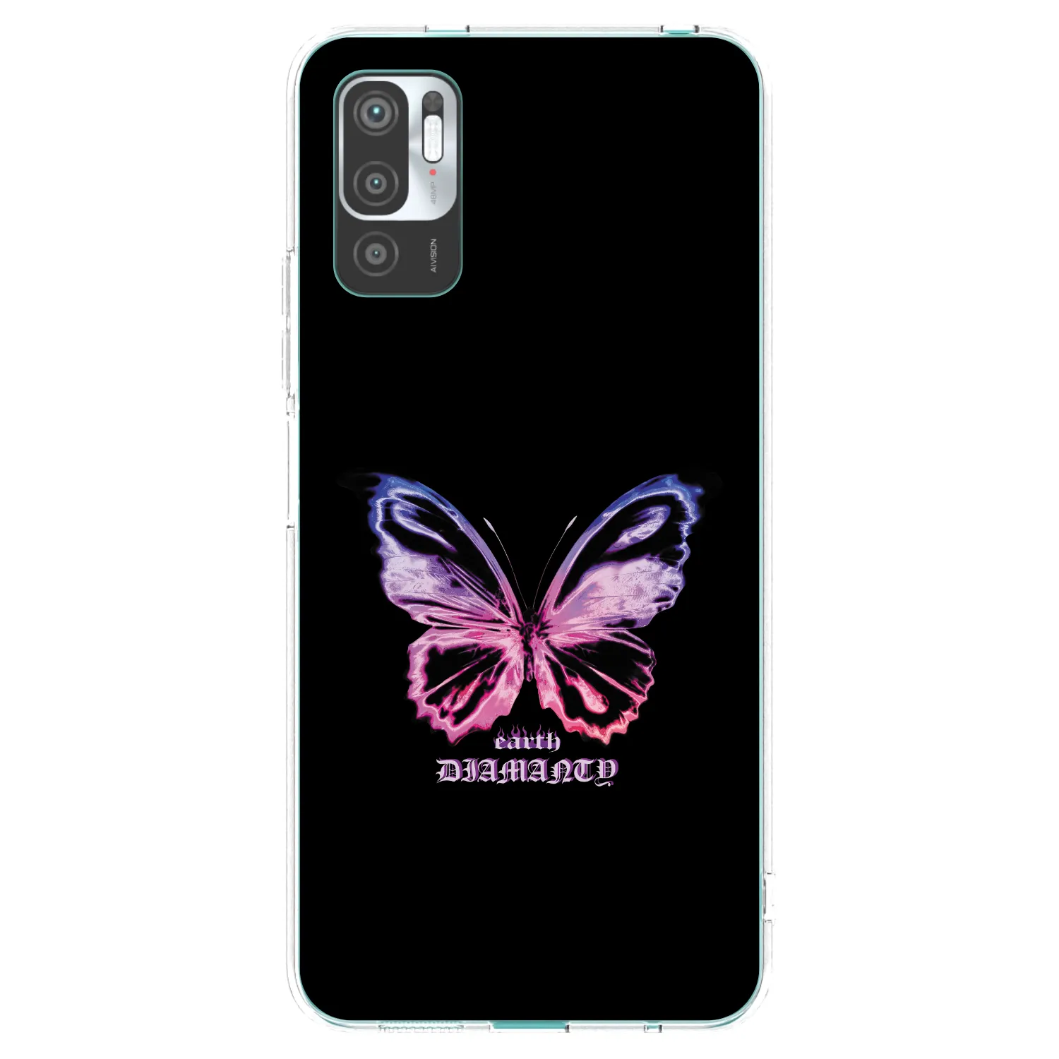 Picasee silikonový průhledný obal pro Xiaomi Redmi Note 10 5G - Diamanty Purple
