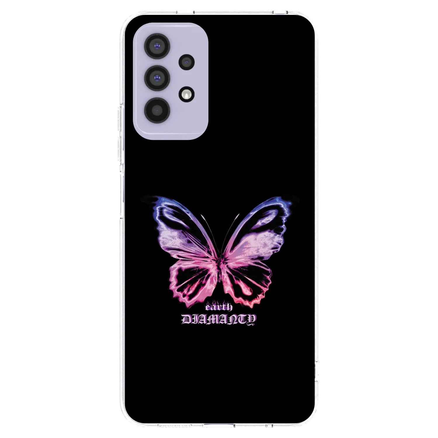 Picasee silikonový průhledný obal pro Samsung Galaxy A32 4G SM-A325F - Diamanty Purple