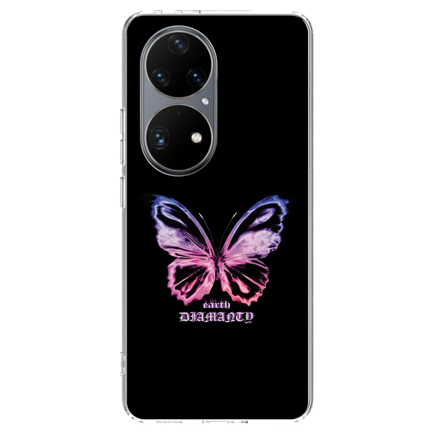 Picasee silikonový průhledný obal pro Huawei P50 - Diamanty Purple