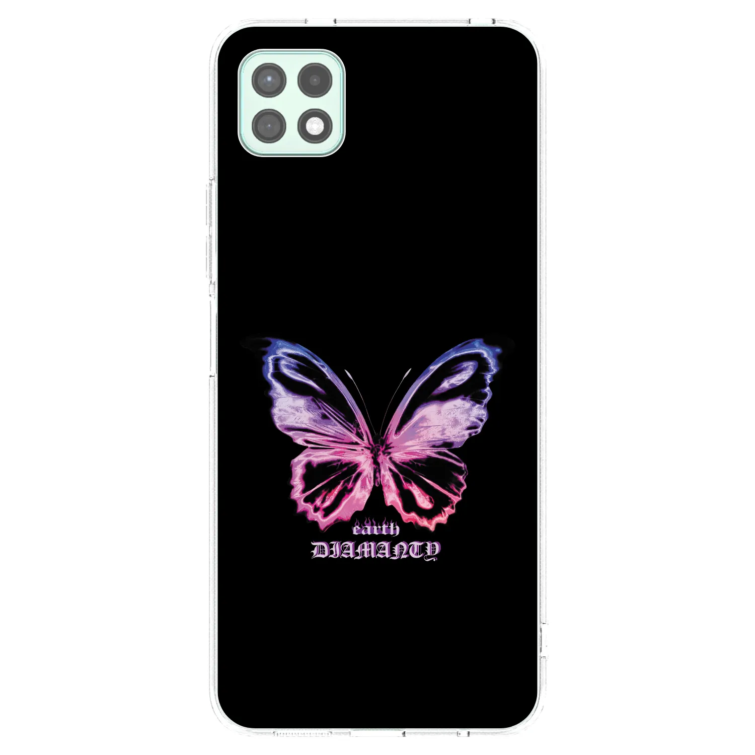 Picasee silikonový průhledný obal pro Samsung Galaxy A22 A226B 5G - Diamanty Purple