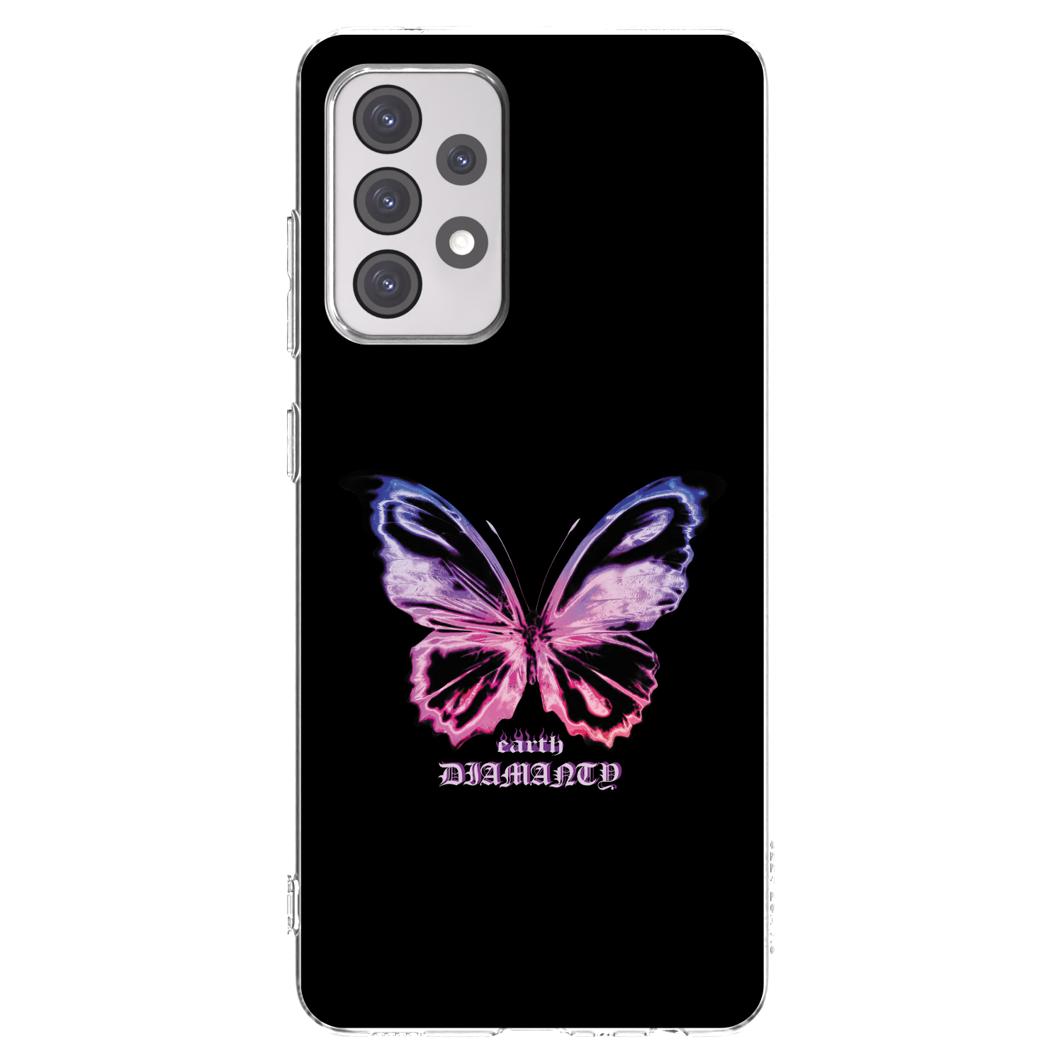 Picasee silikonový průhledný obal pro Samsung Galaxy A52s 5G A528B - Diamanty Purple