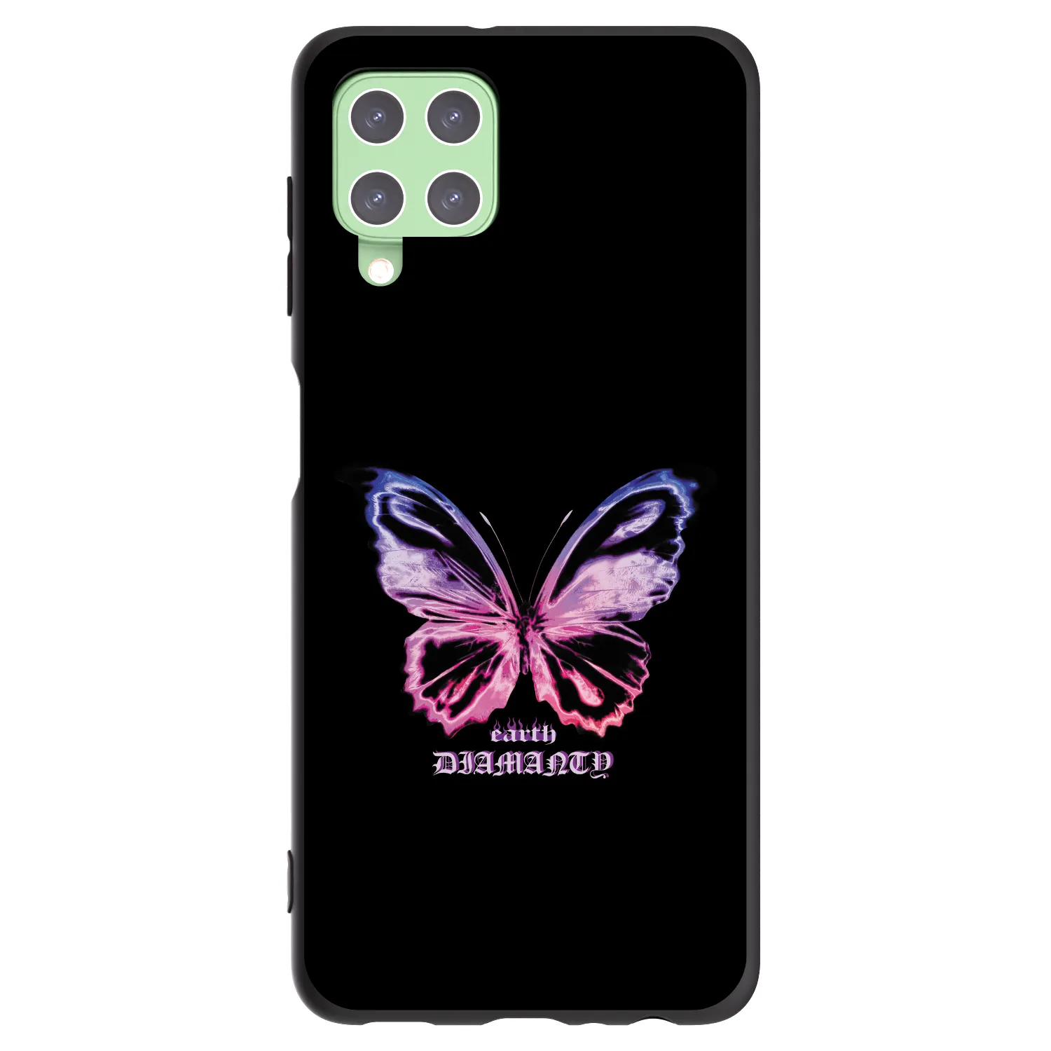 Picasee silikonový černý obal pro Samsung Galaxy A22 A225F 4G - Diamanty Purple