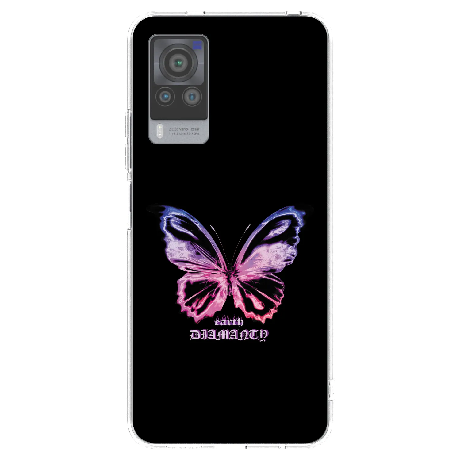 Picasee silikonový průhledný obal pro Vivo X60 Pro 5G - Diamanty Purple