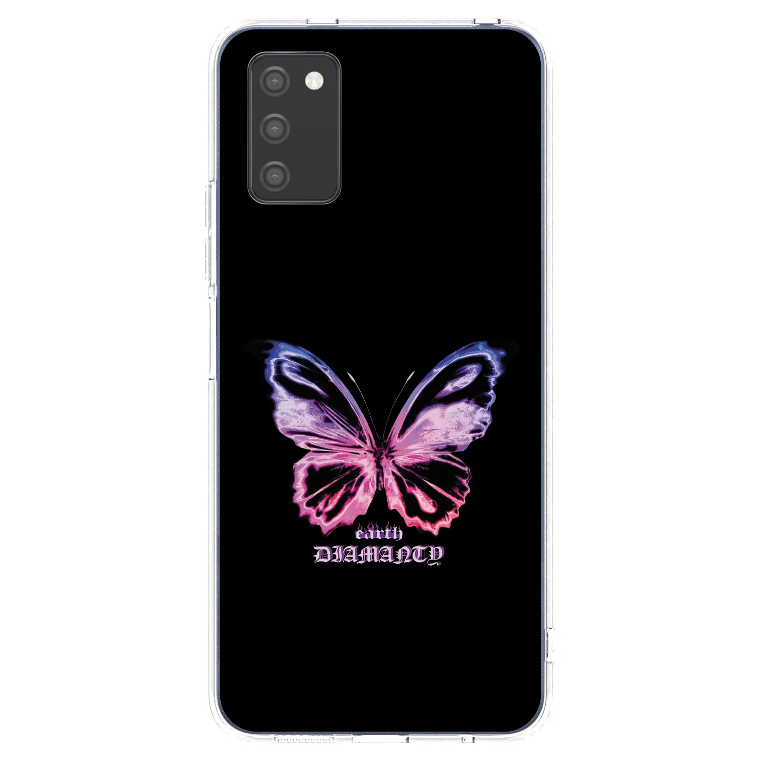 Picasee silikonový průhledný obal pro Samsung Galaxy A03s A037G - Diamanty Purple