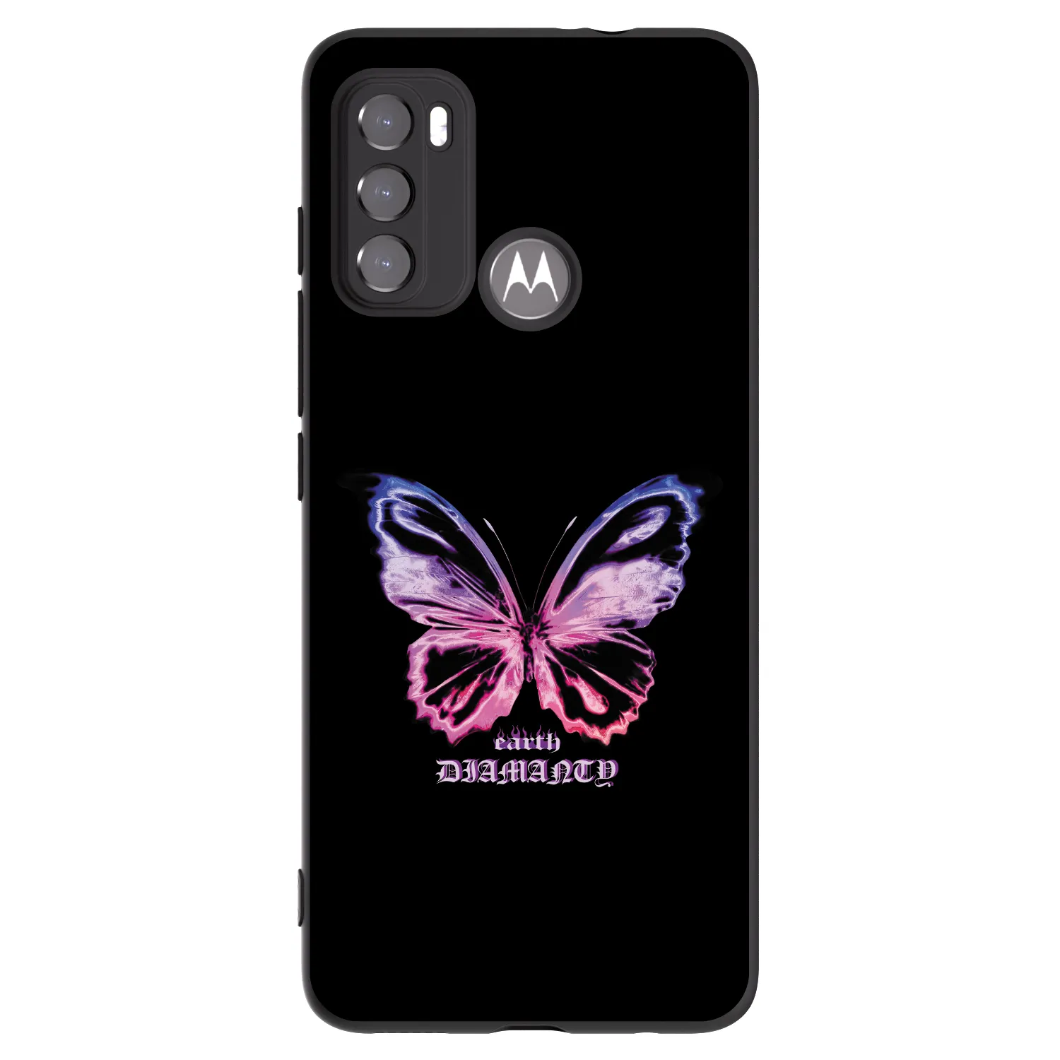 Picasee silikonový černý obal pro Motorola Moto G60 - Diamanty Purple