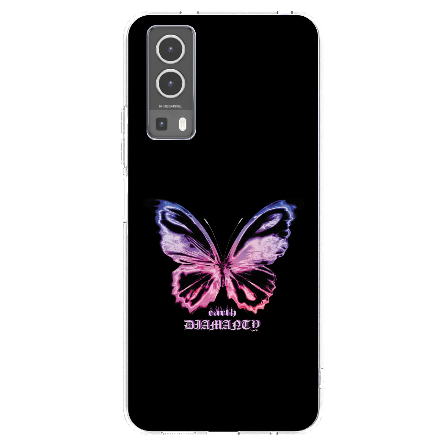 Picasee silikonový průhledný obal pro Vivo Y72 5G - Diamanty Purple