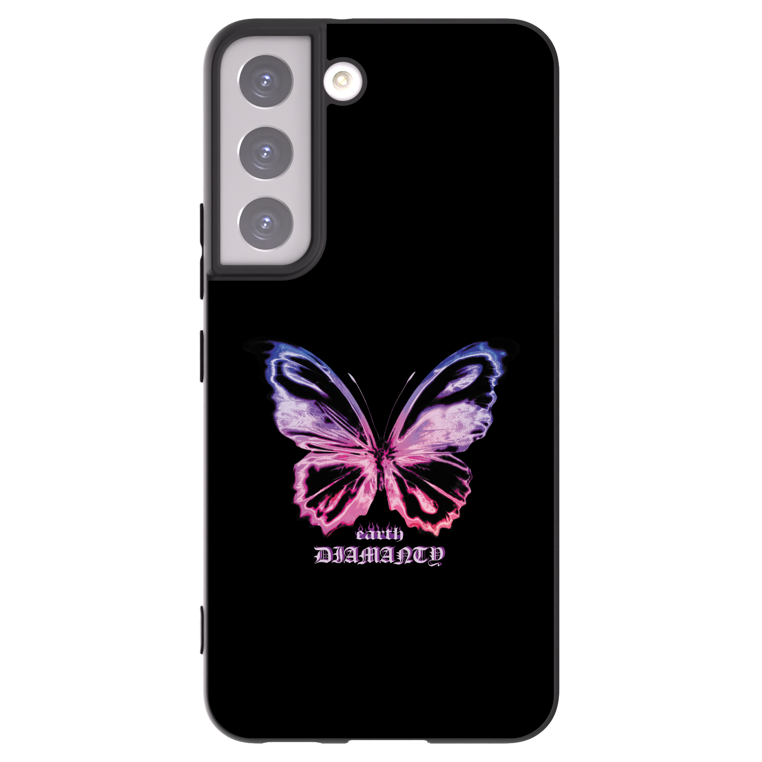 Picasee silikonový černý obal pro Samsung Galaxy S22 5G - Diamanty Purple