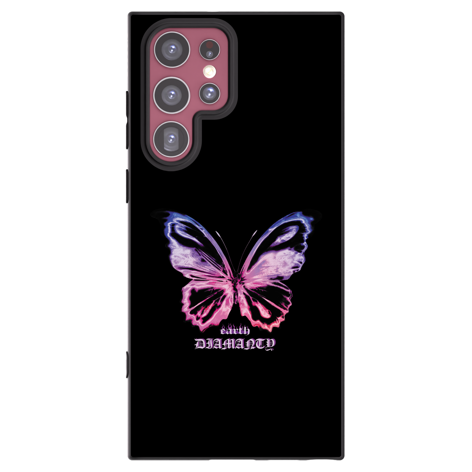 Picasee silikonový černý obal pro Samsung Galaxy S22 Ultra 5G - Diamanty Purple