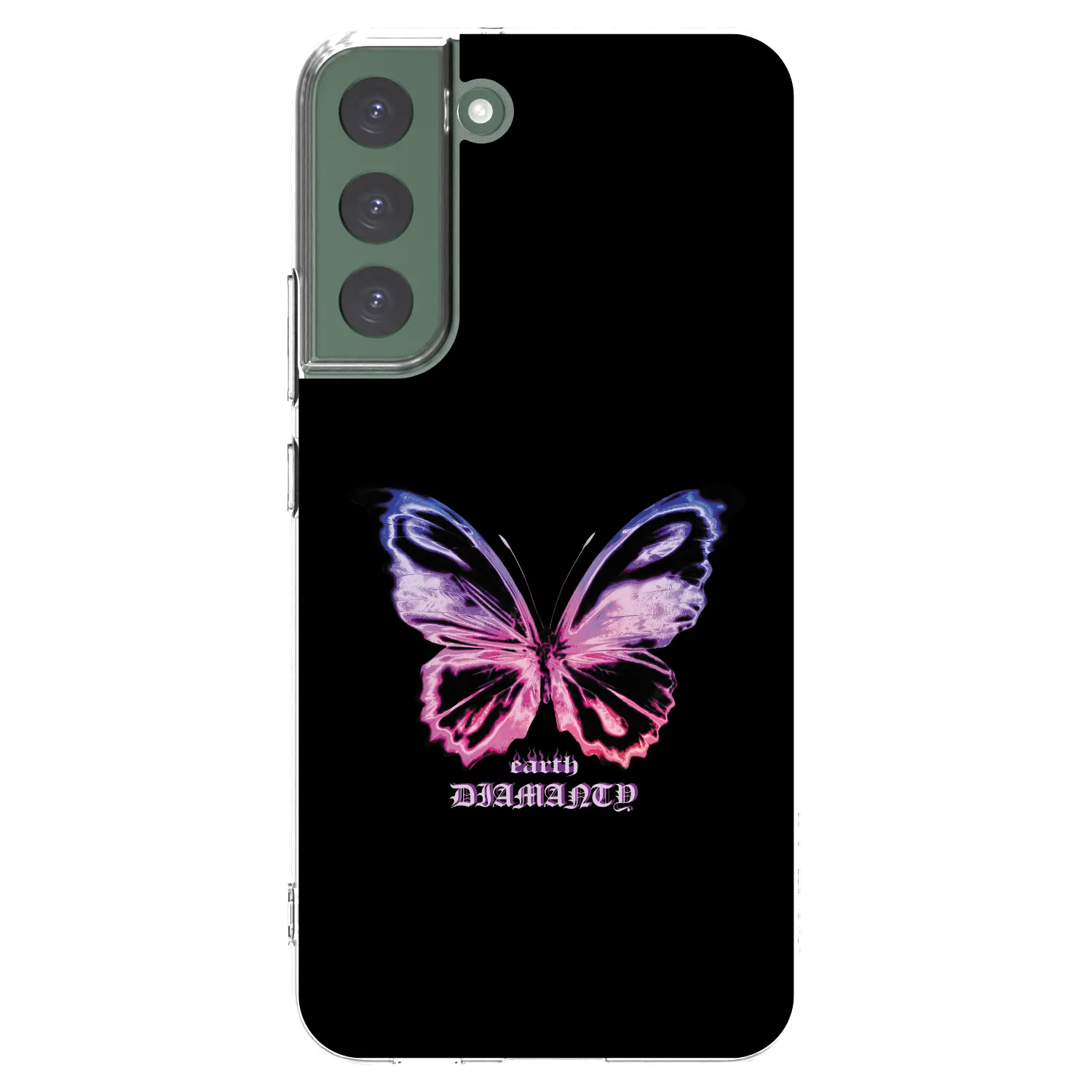 Picasee silikonový průhledný obal pro Samsung Galaxy S22+ 5G - Diamanty Purple