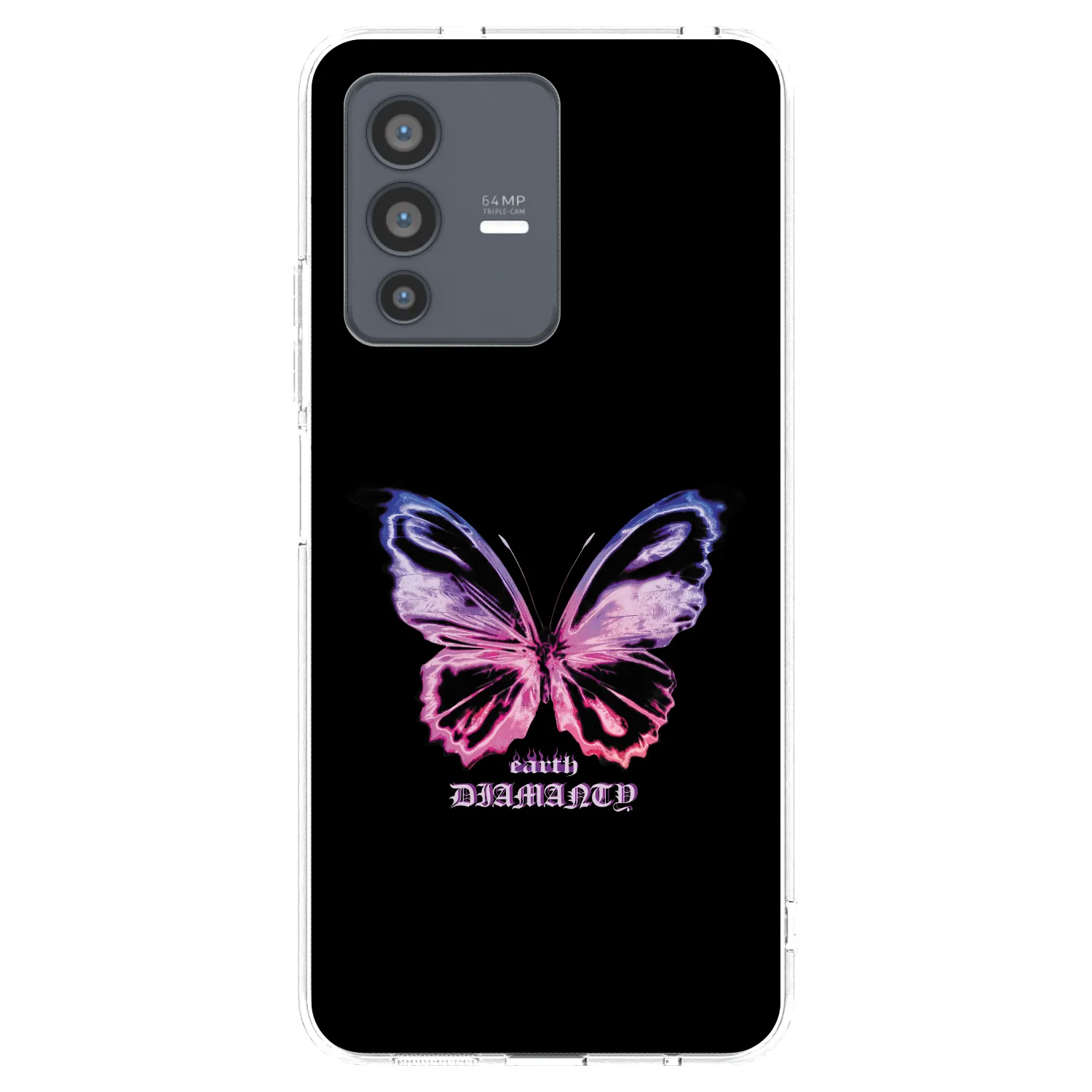 Picasee silikonový průhledný obal pro Vivo V23 5G - Diamanty Purple