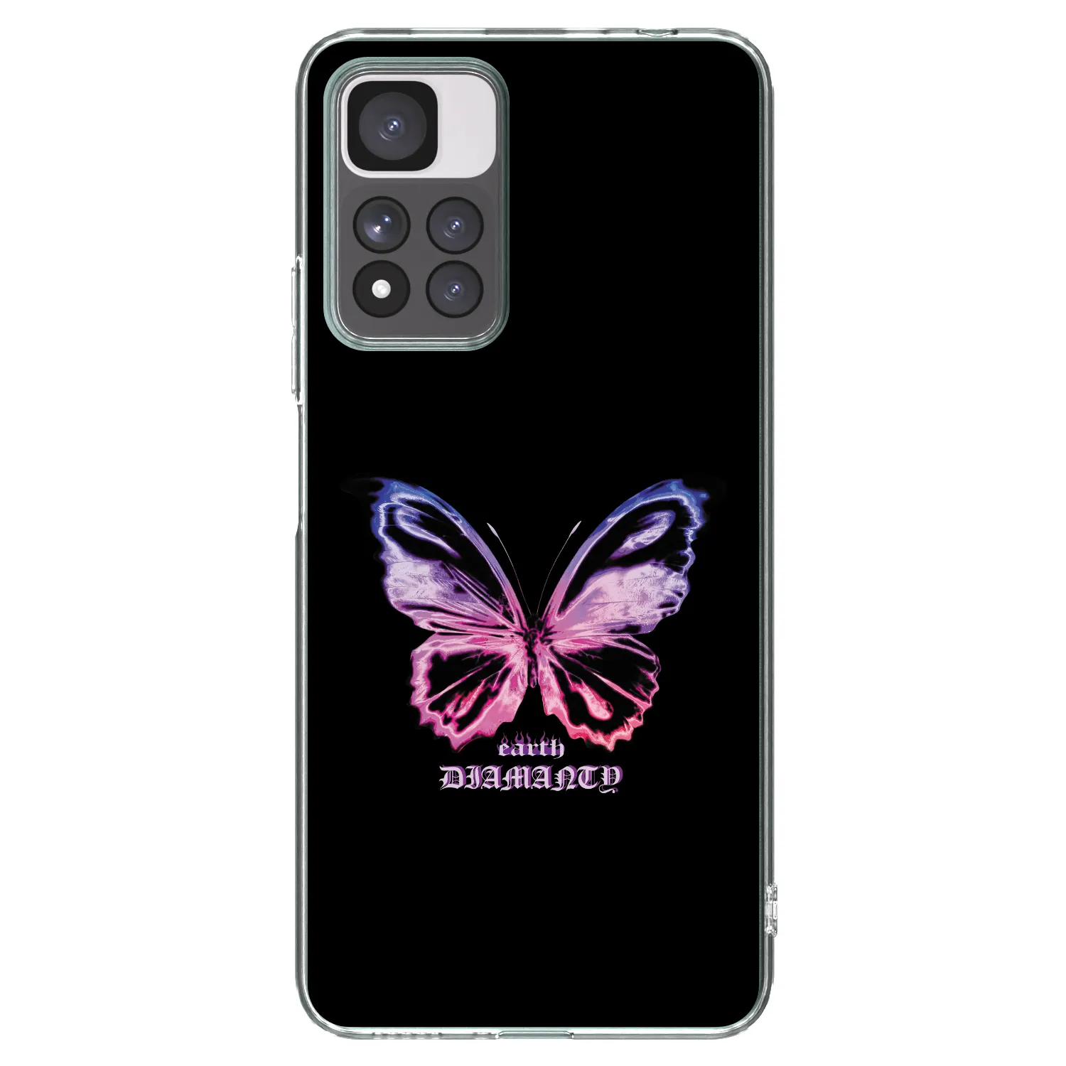 Picasee silikonový průhledný obal pro Xiaomi Redmi Note 11 Pro+ 5G - Diamanty Purple