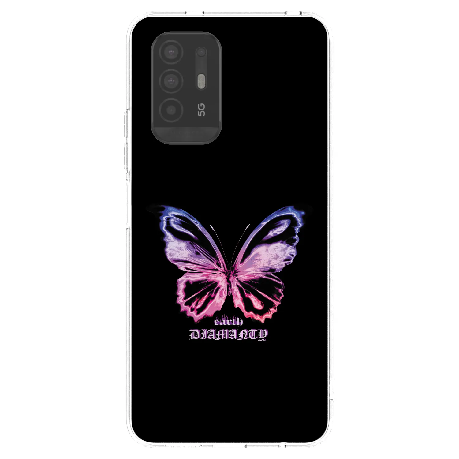 Picasee silikonový průhledný obal pro OPPO A94 5G - Diamanty Purple