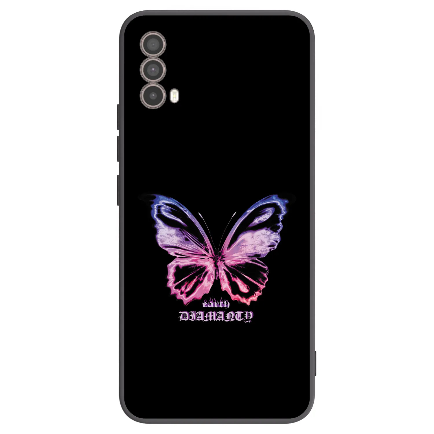 Picasee silikonový černý obal pro Motorola Moto E40 - Diamanty Purple