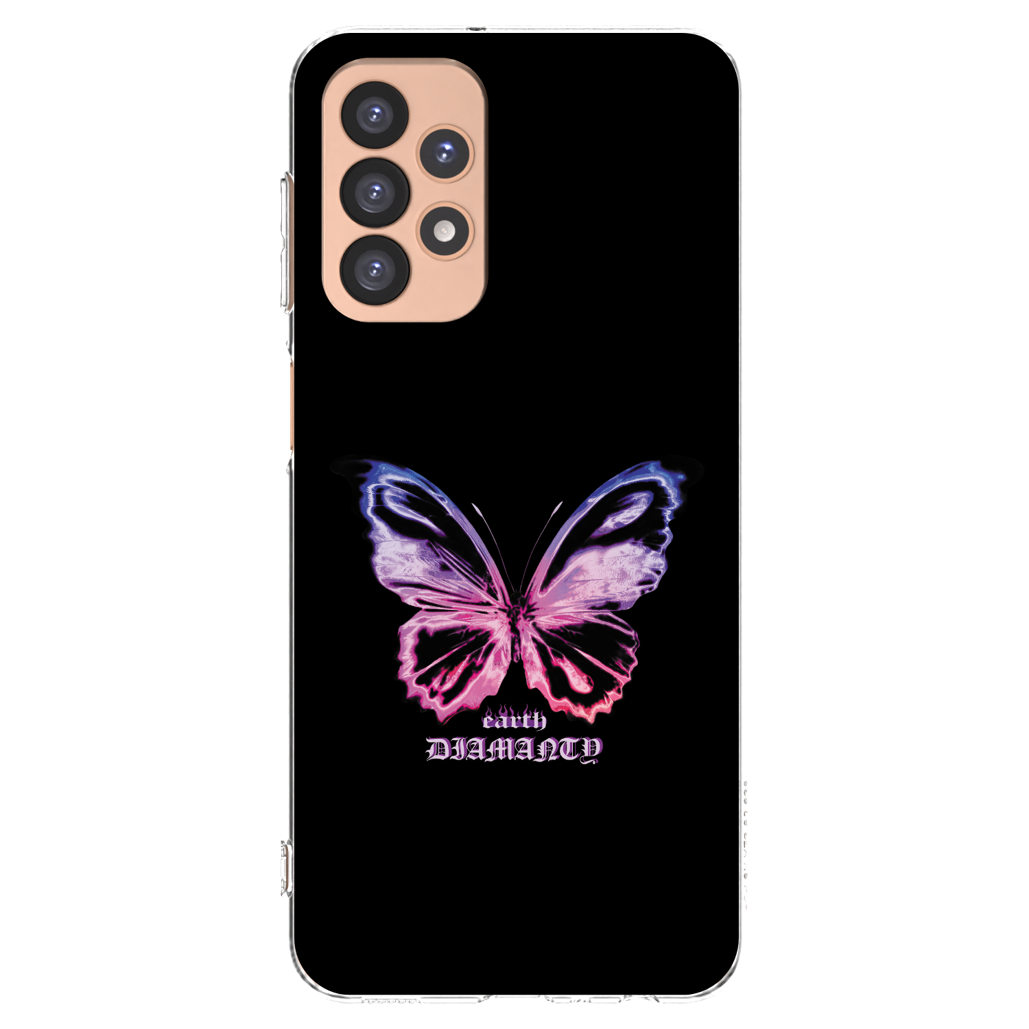 Picasee silikonový průhledný obal pro Samsung Galaxy A23 A236B 5G - Diamanty Purple