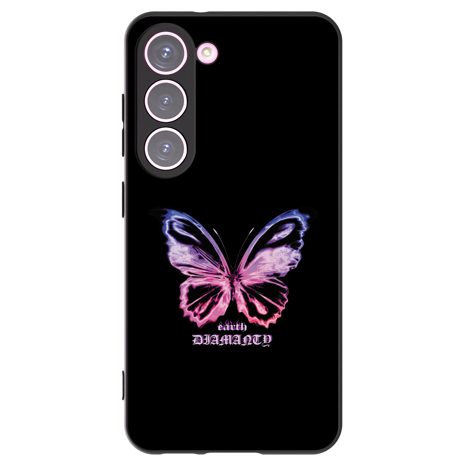 Picasee silikonový černý obal pro Samsung Galaxy S23 5G - Diamanty Purple
