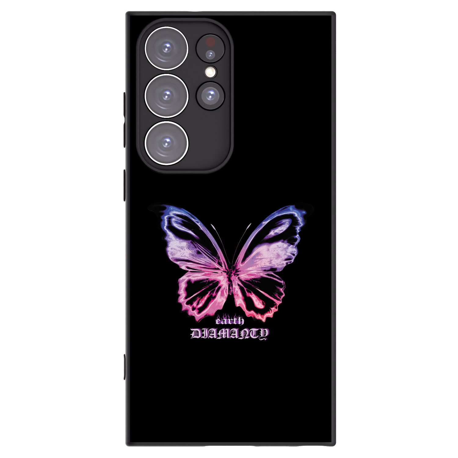 Picasee silikonový černý obal pro Samsung Galaxy S23 Ultra 5G - Diamanty Purple