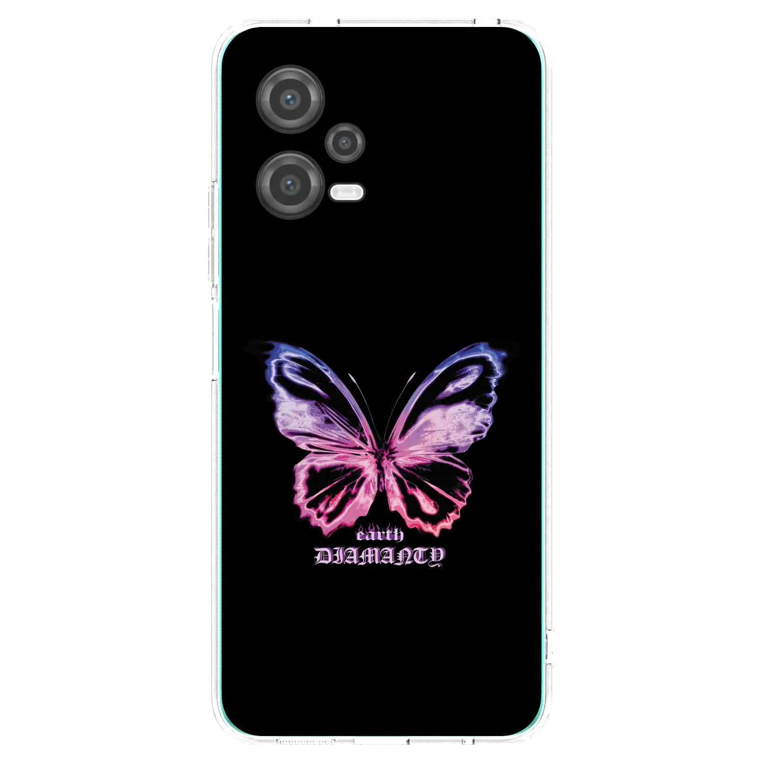 Picasee silikonový průhledný obal pro Xiaomi Poco X5 - Diamanty Purple