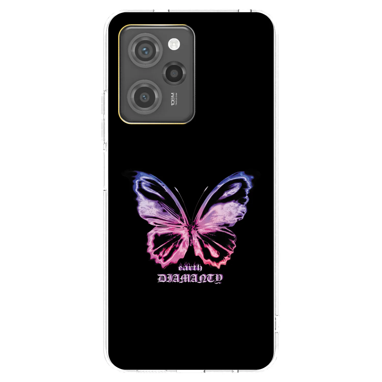 Picasee silikonový průhledný obal pro Xiaomi Poco X5 Pro - Diamanty Purple