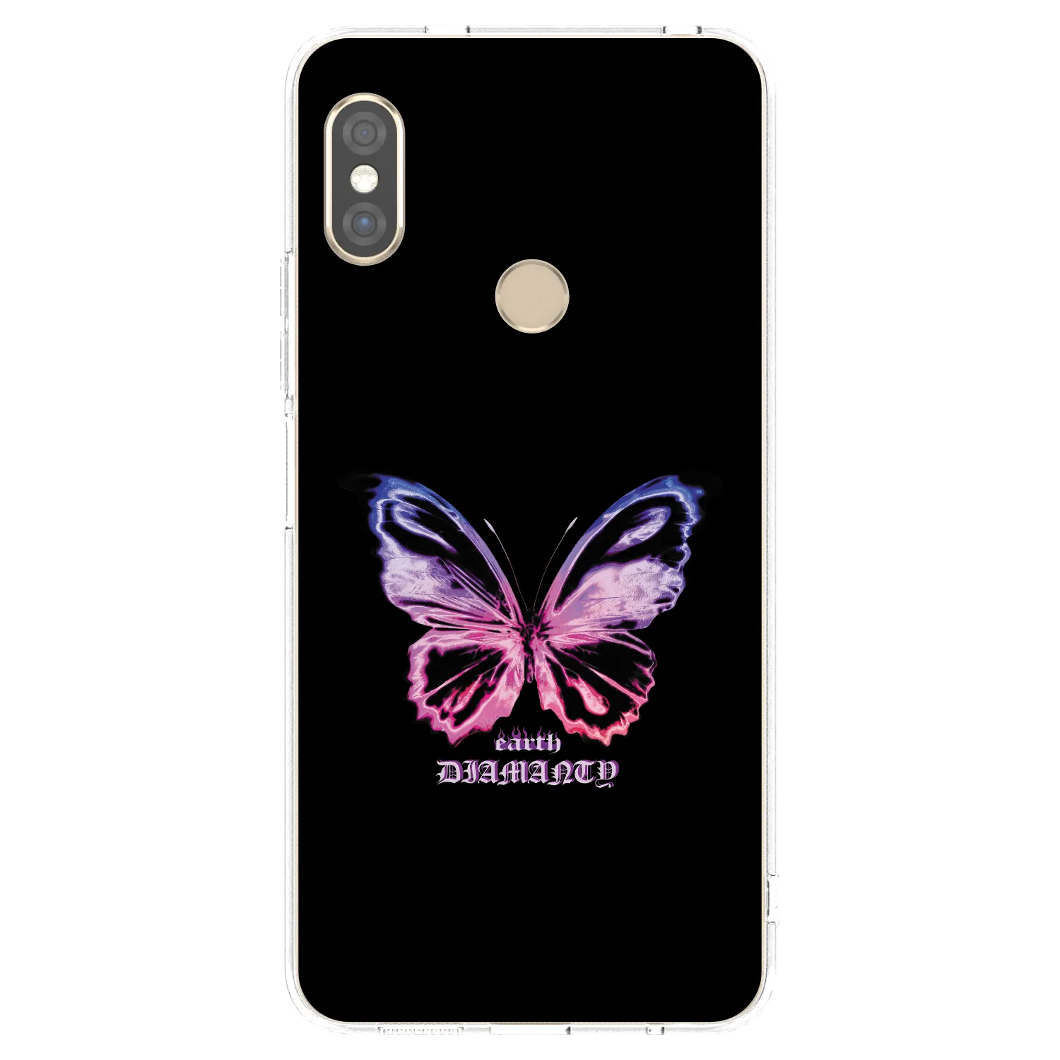 Picasee silikonový průhledný obal pro Xiaomi Redmi Note 5 Global - Diamanty Purple