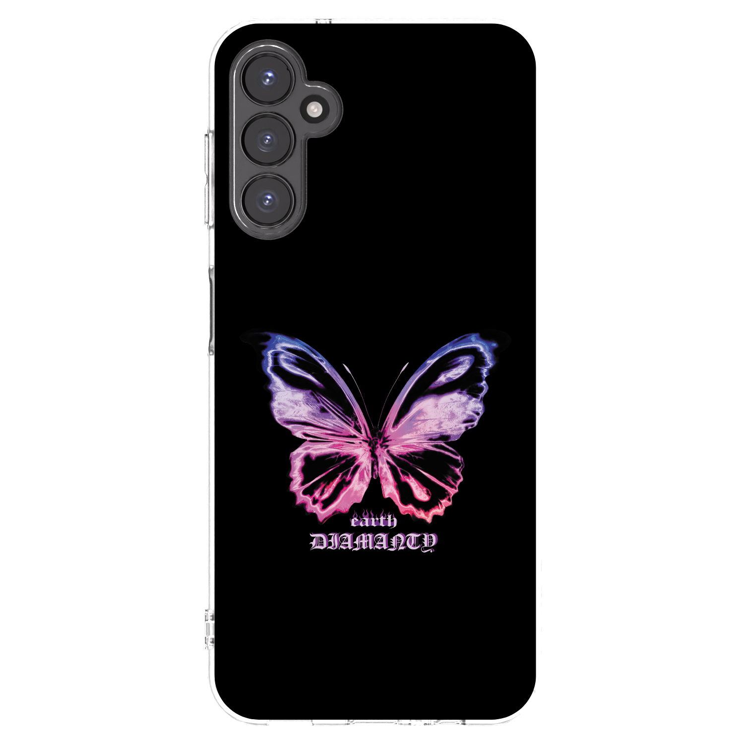 Picasee silikonový průhledný obal pro Samsung Galaxy A14 4G A145R - Diamanty Purple