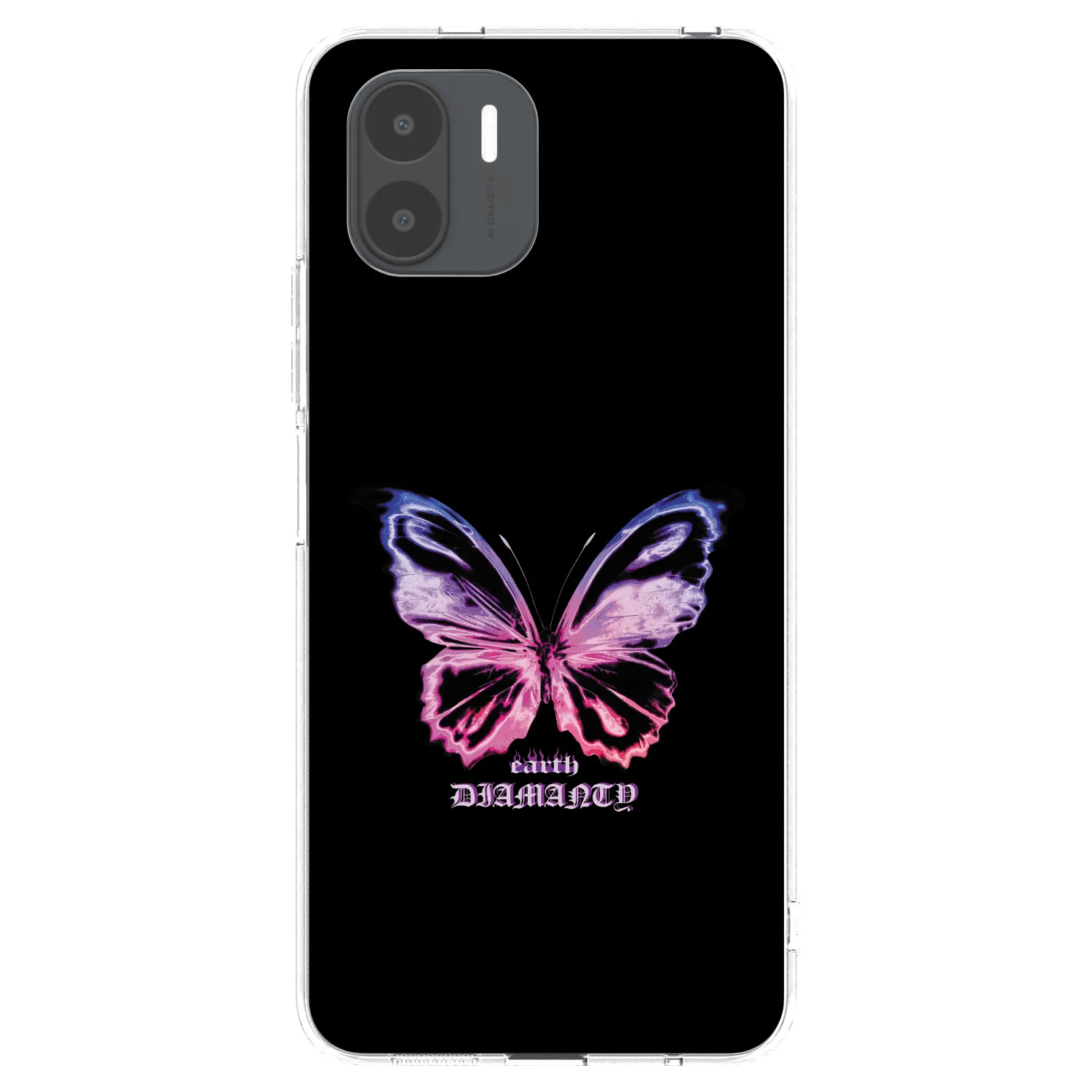 Picasee silikonový průhledný obal pro Xiaomi Redmi A2 - Diamanty Purple