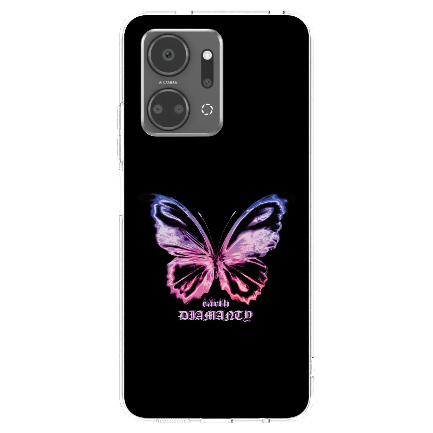 Picasee silikonový průhledný obal pro Honor X7a - Diamanty Purple