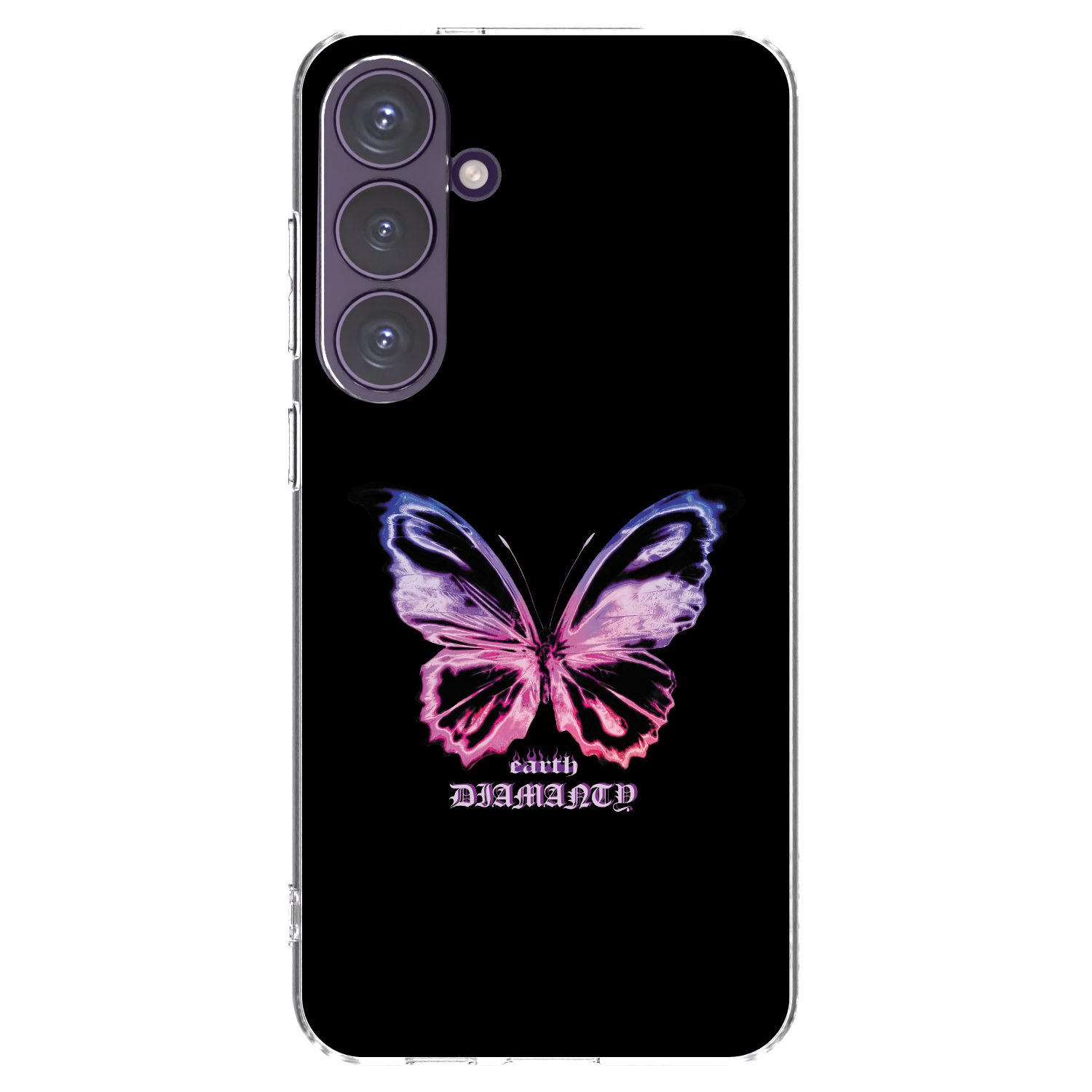 Picasee silikonový průhledný obal pro Samsung Galaxy S24+ S926B 5G - Diamanty Purple