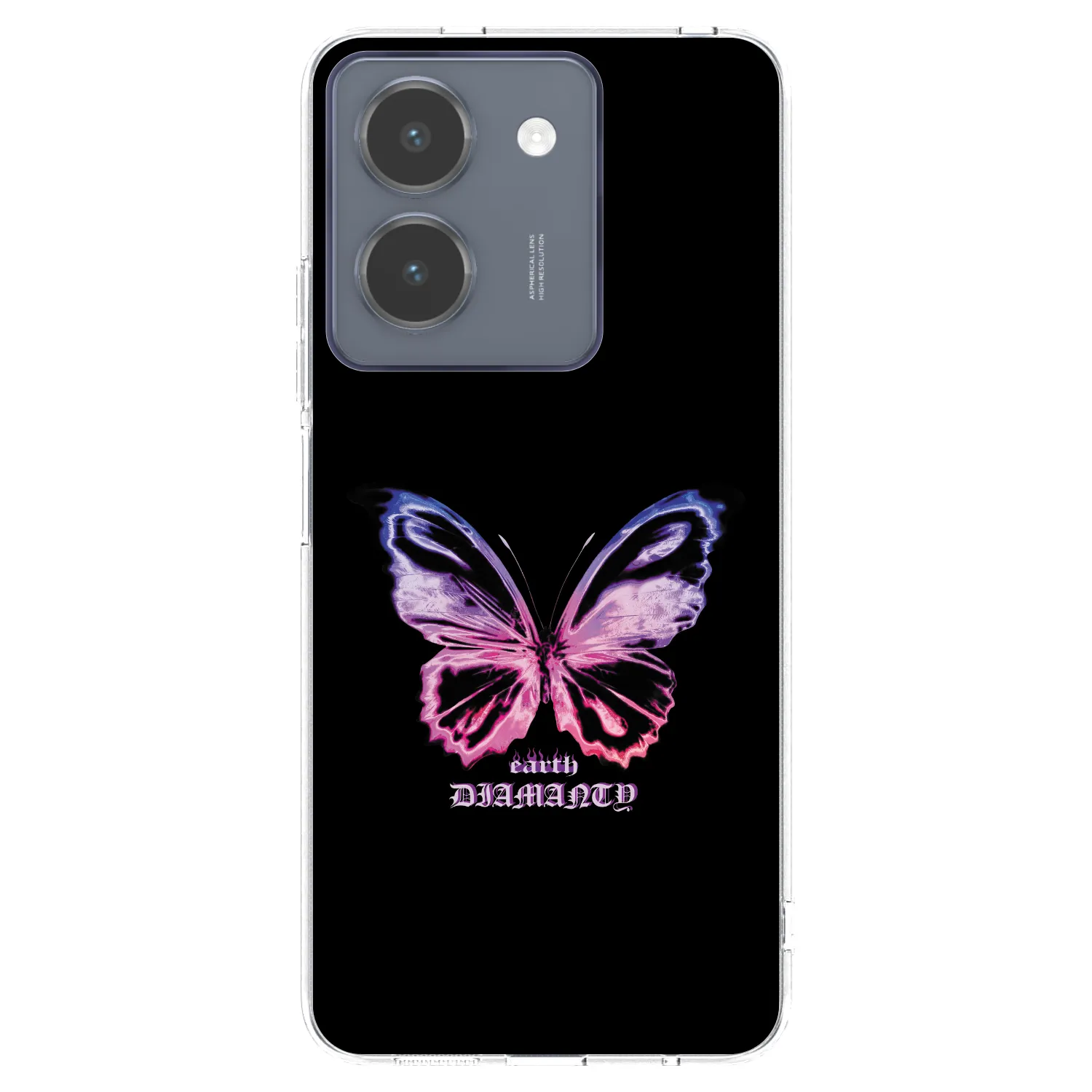Picasee silikonový průhledný obal pro Vivo Y36 4G - Diamanty Purple