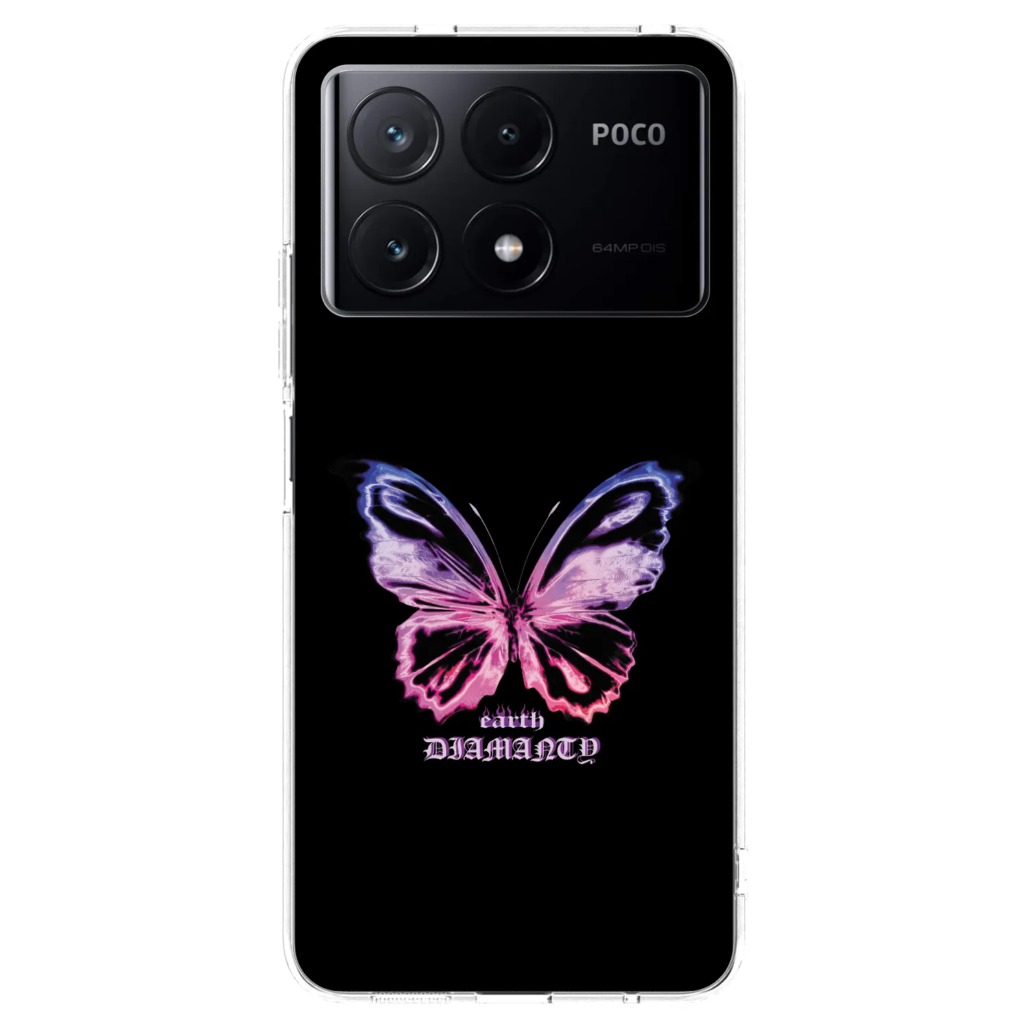 Picasee silikonový průhledný obal pro Xiaomi Poco X6 Pro - Diamanty Purple