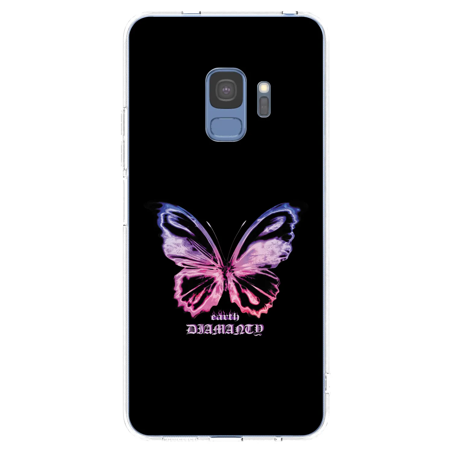 Picasee silikonový průhledný obal pro Samsung Galaxy S9 G960F - Diamanty Purple