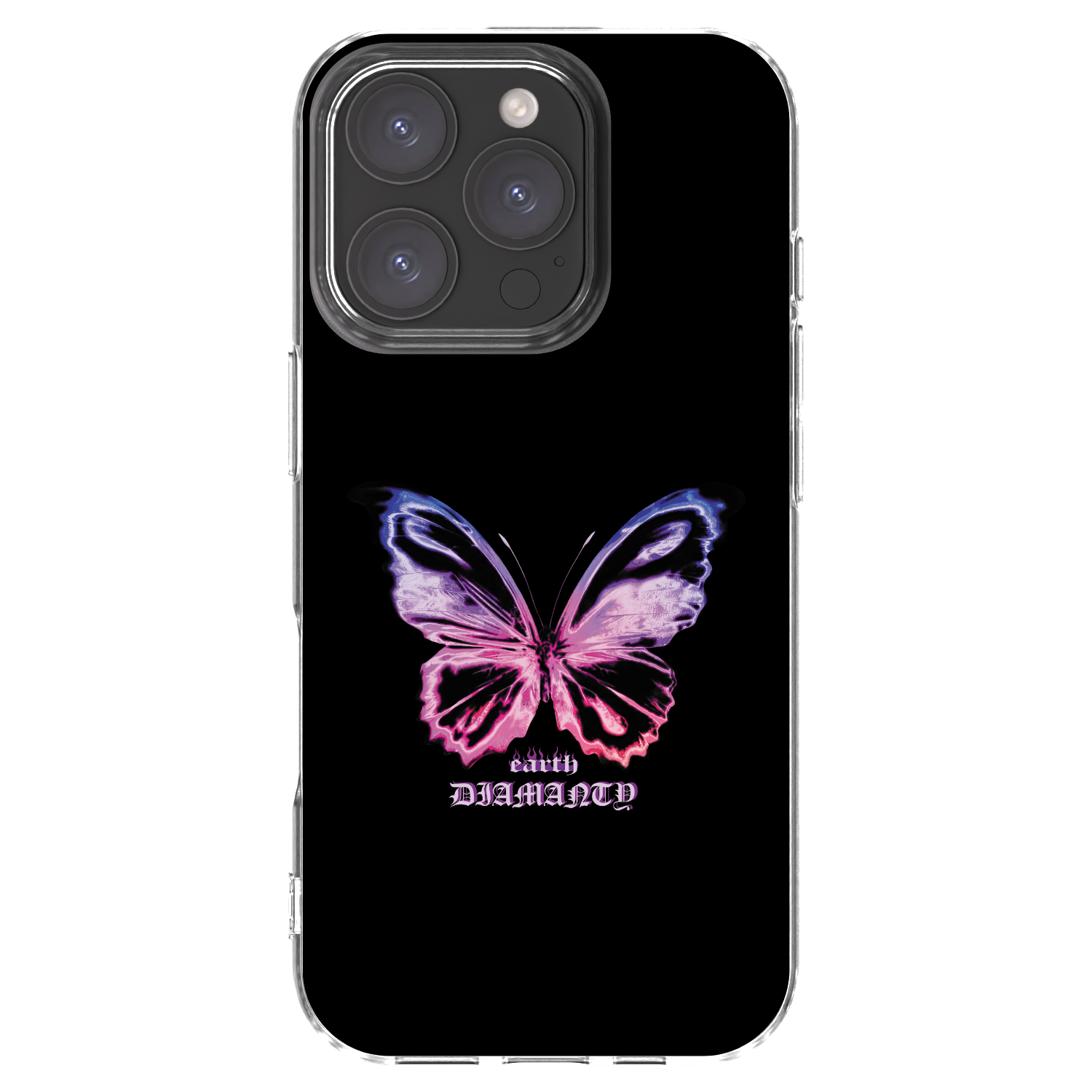 Picasee silikonový průhledný obal pro Apple iPhone 16 Pro - Diamanty Purple