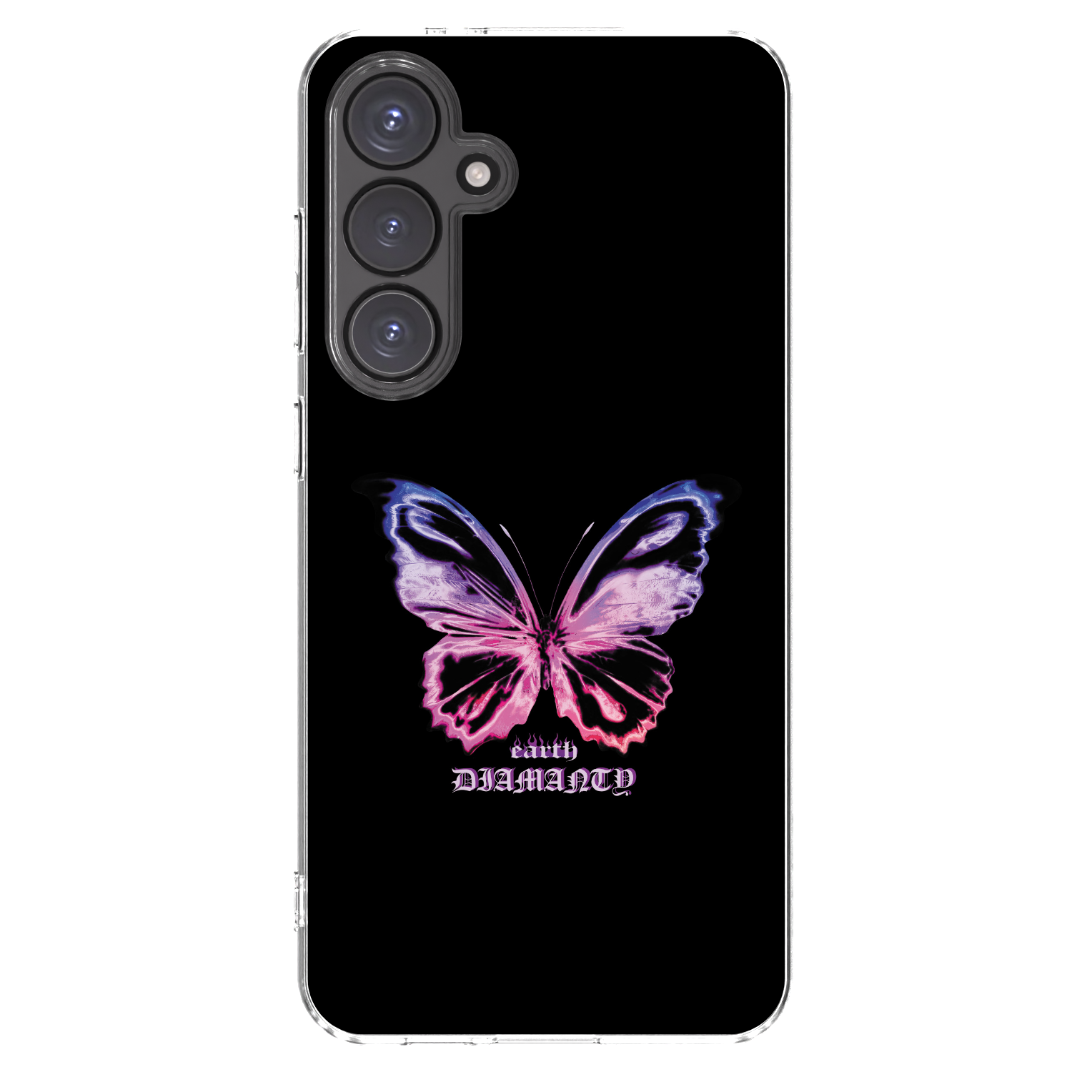 Picasee silikonový průhledný obal pro Samsung Galaxy S24 FE S721B - Diamanty Purple