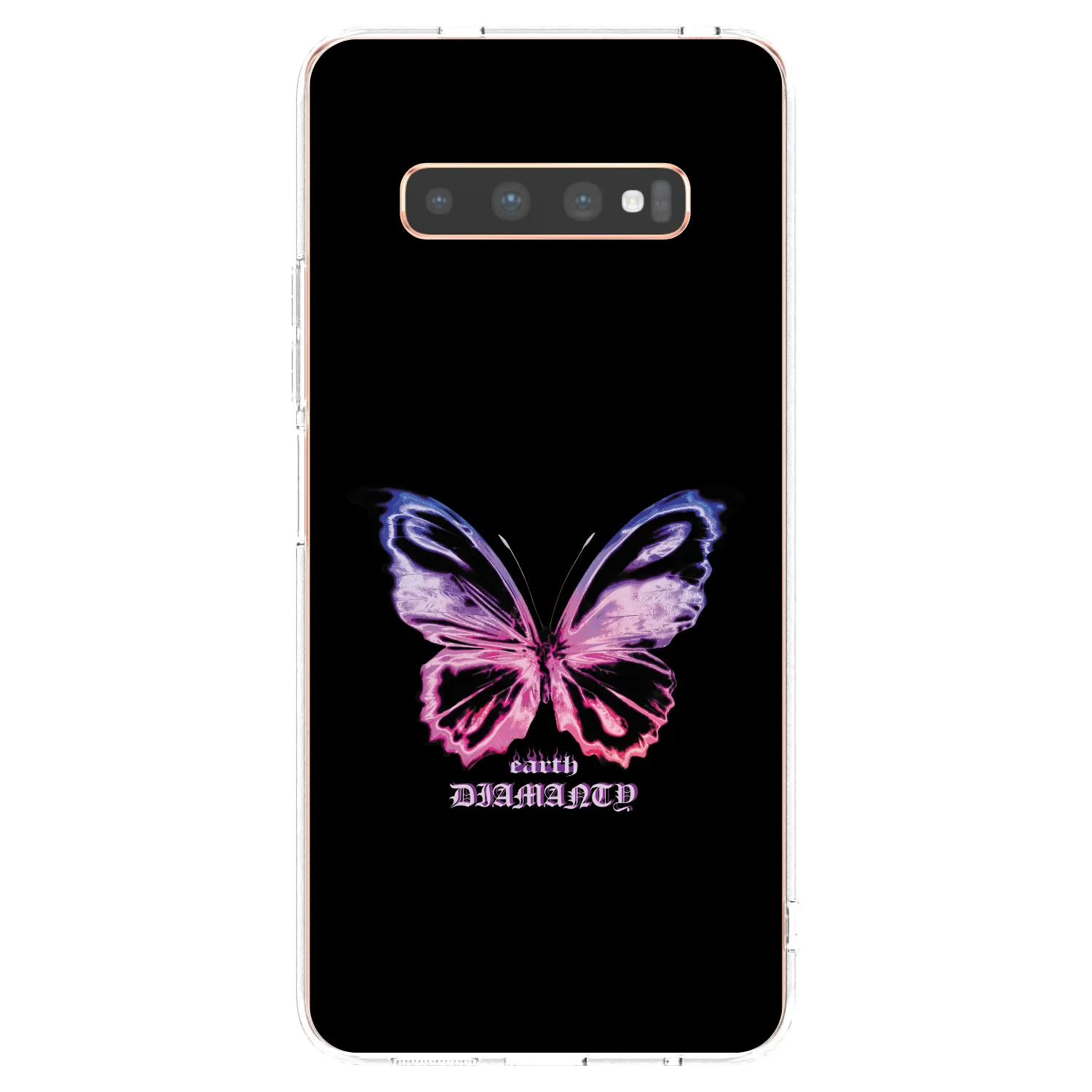 Picasee silikonový průhledný obal pro Samsung Galaxy S10 Plus G975 - Diamanty Purple