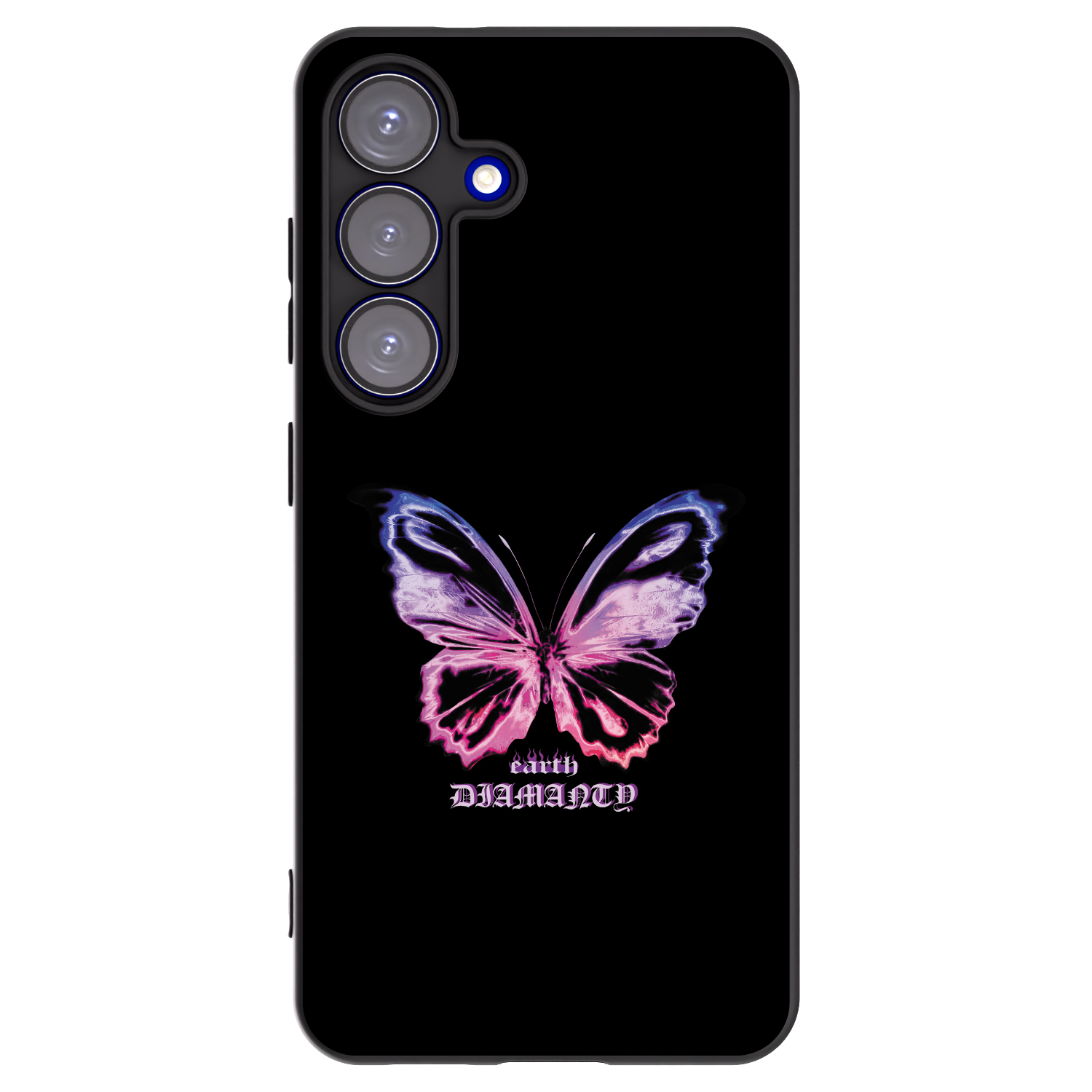 Picasee silikonový černý obal pro Samsung Galaxy S25 5G - Diamanty Purple