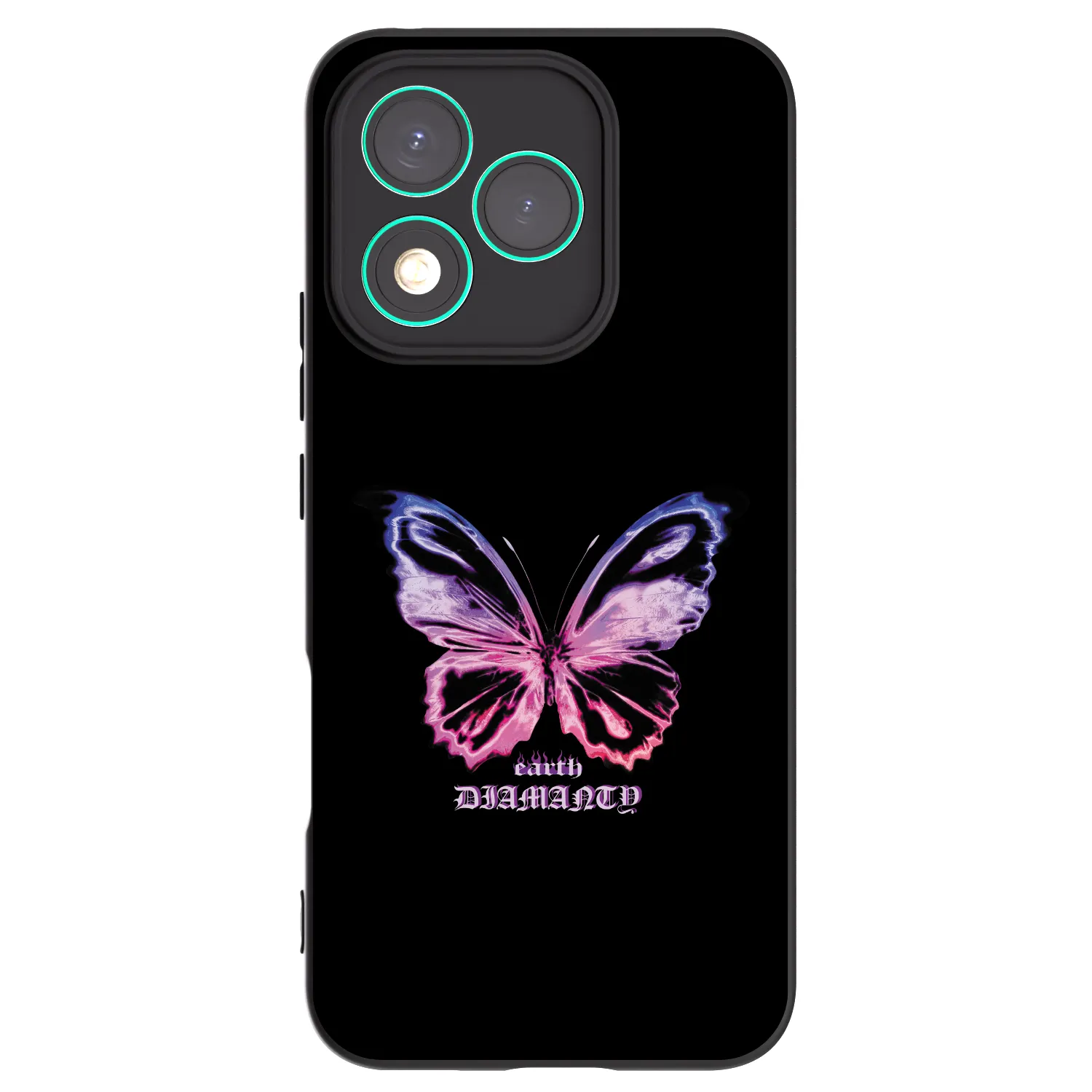Picasee silikonový černý obal pro Honor 400 Lite 5G - Diamanty Purple