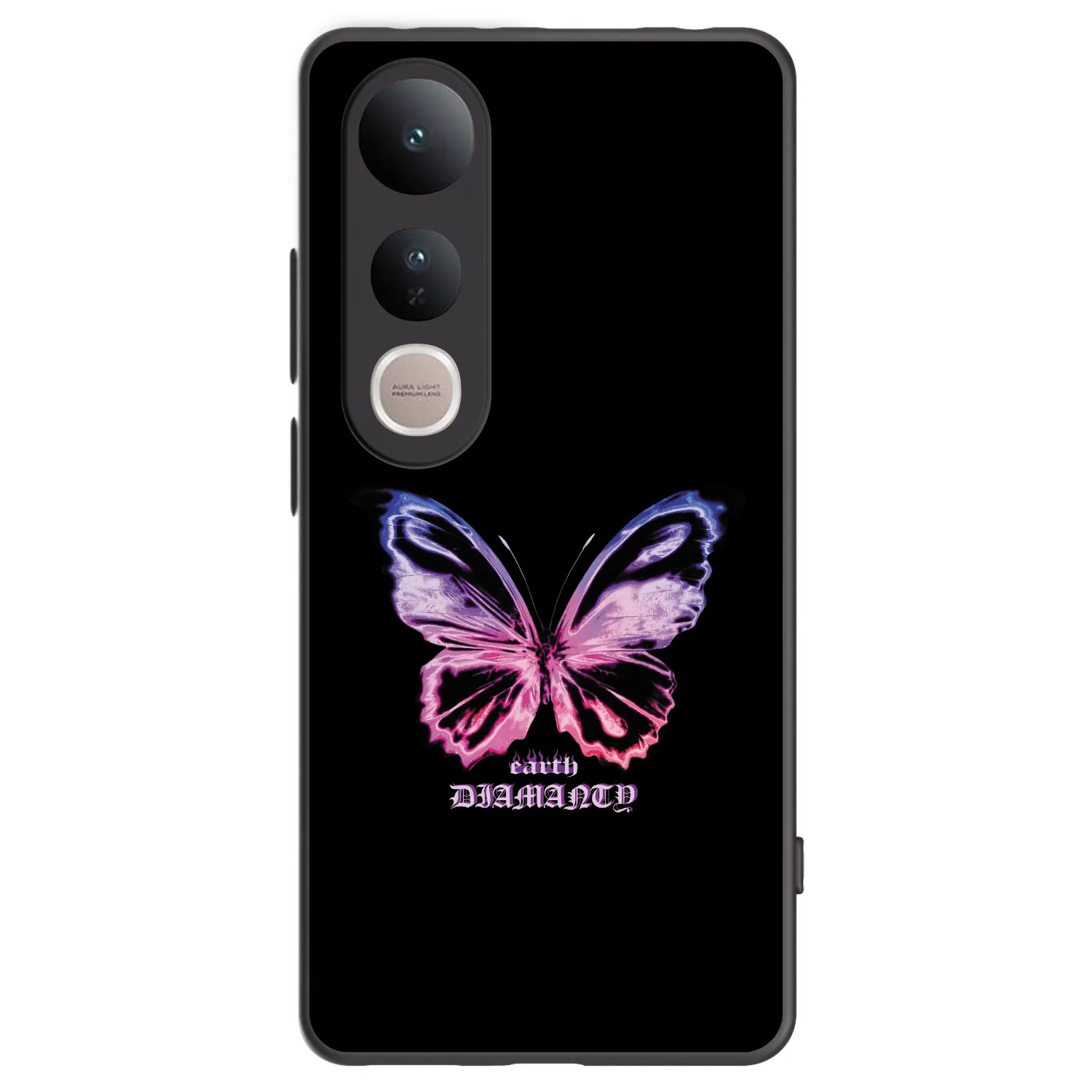 Picasee silikonový černý obal pro Vivo V50 Lite 5G - Diamanty Purple