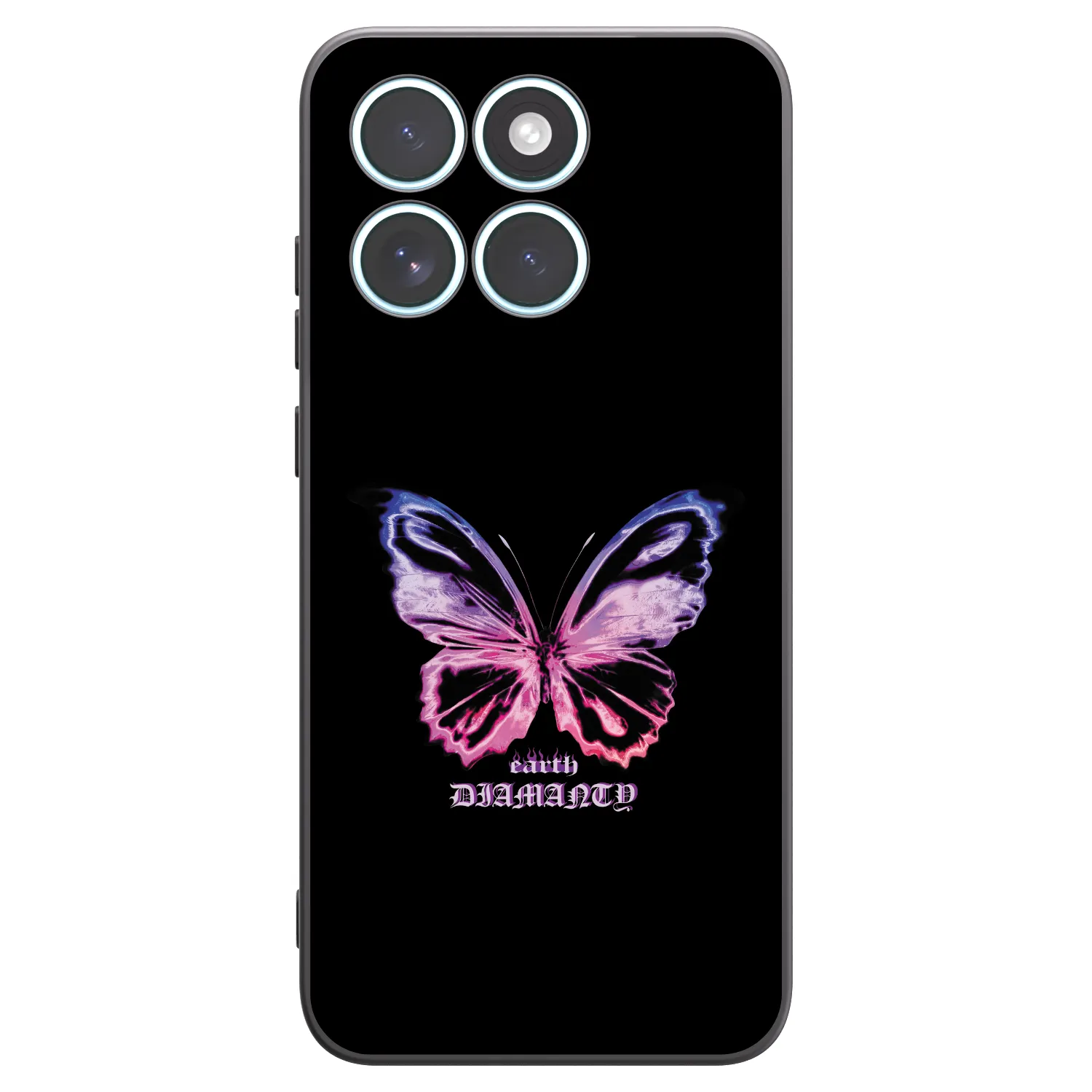 Picasee silikonový černý obal pro Motorola Edge 70 Fusion - Diamanty Purple