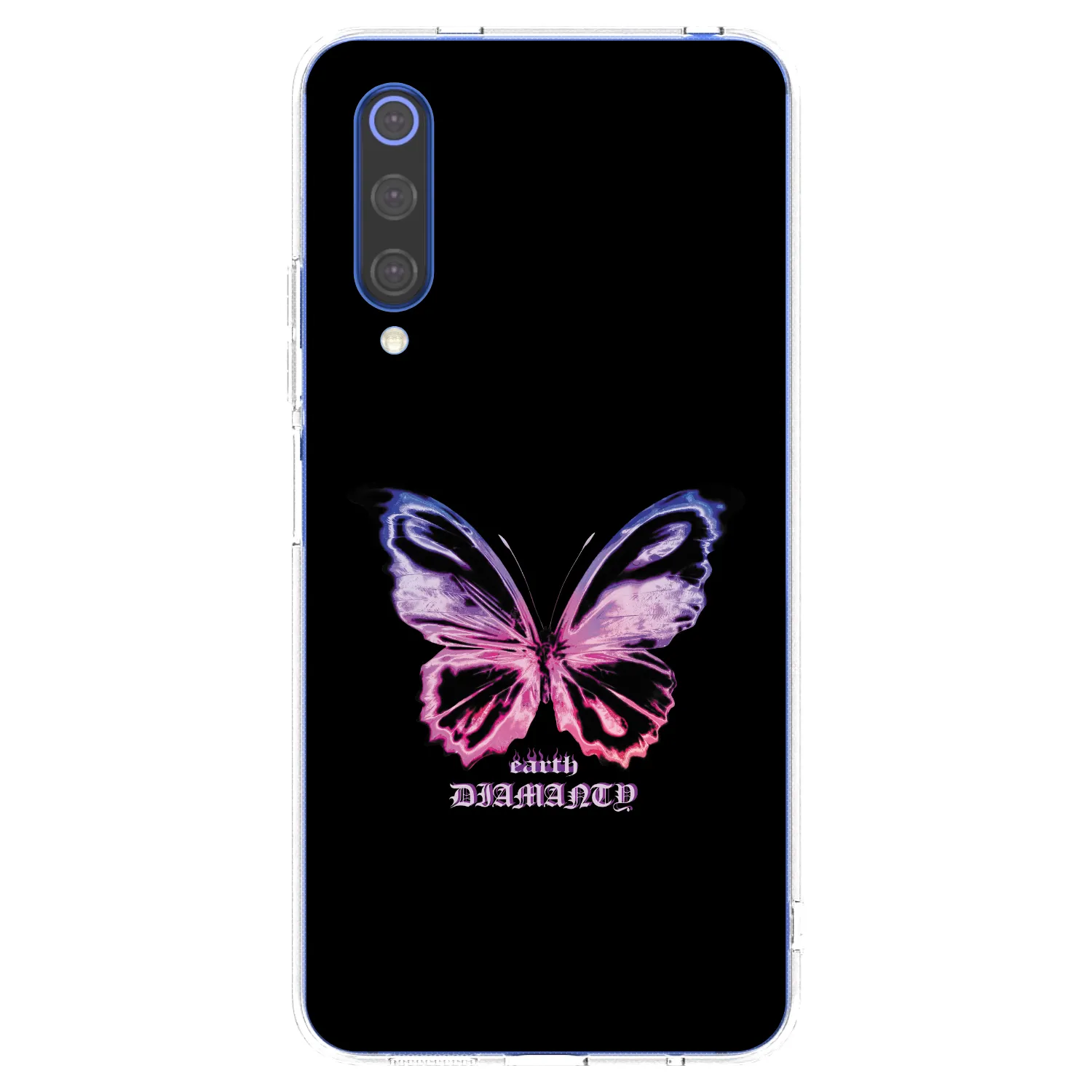 Picasee silikonový průhledný obal pro Xiaomi Mi 9 SE - Diamanty Purple