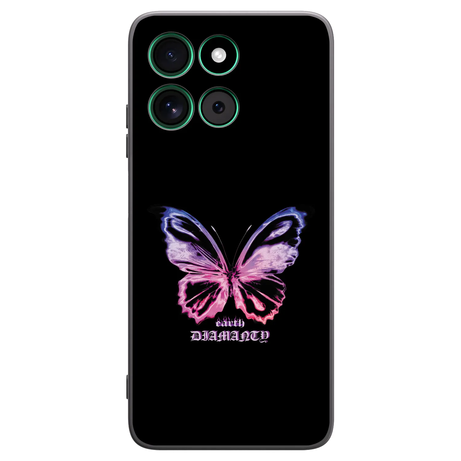 Picasee silikonový černý obal pro Motorola Moto G57 Power - Diamanty Purple
