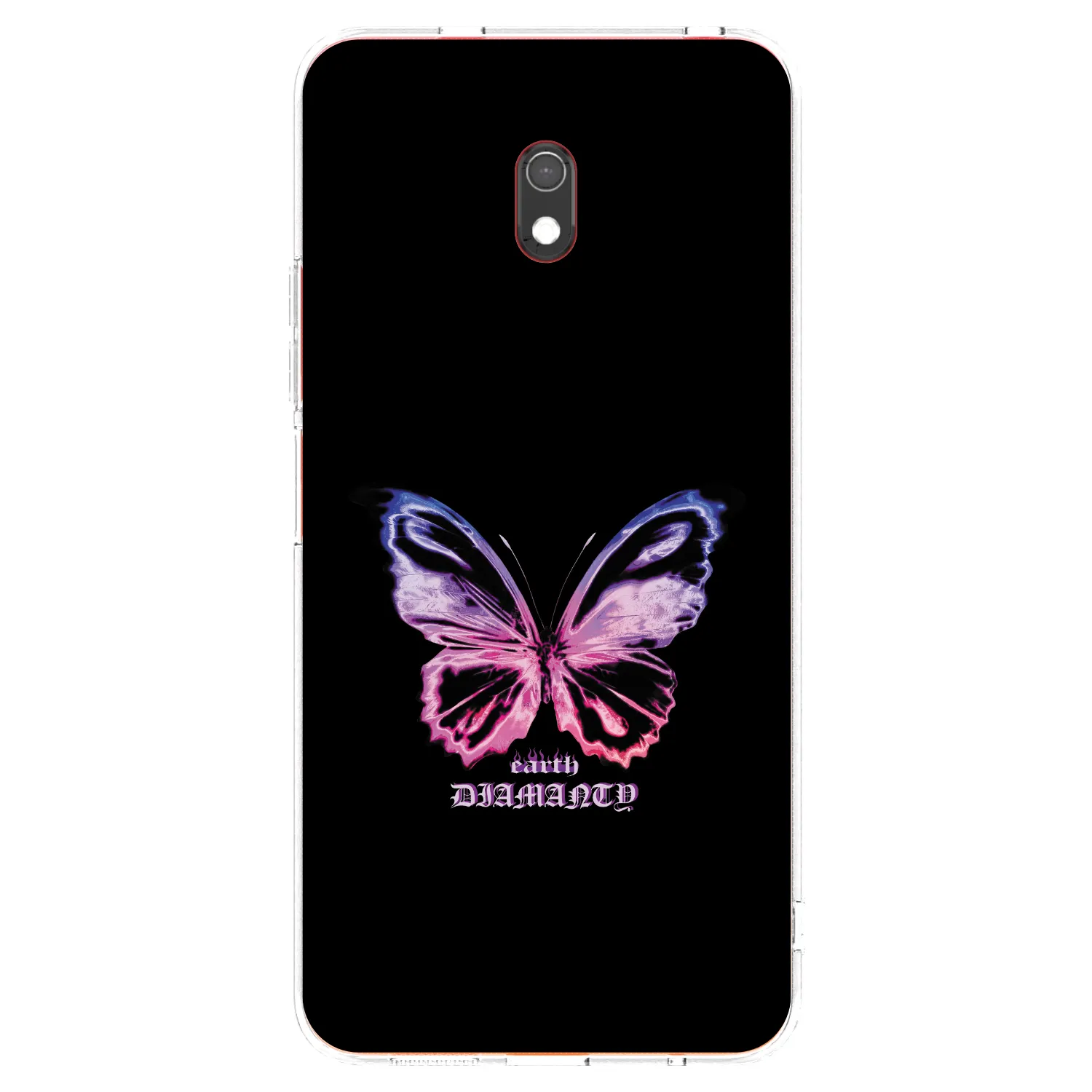 Picasee silikonový průhledný obal pro Xiaomi Redmi 8A - Diamanty Purple