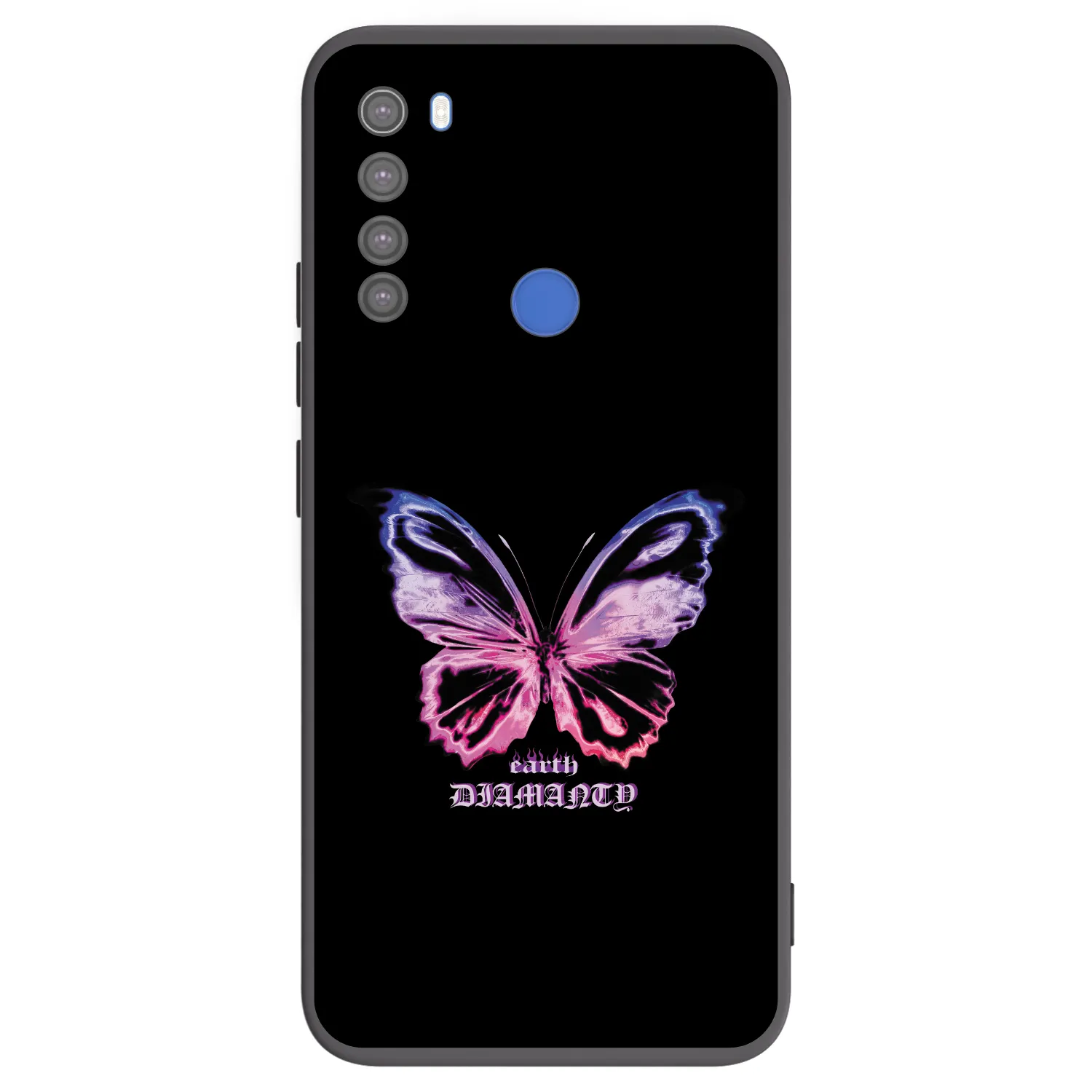 Picasee silikonový černý obal pro Xiaomi Redmi Note 8T - Diamanty Purple