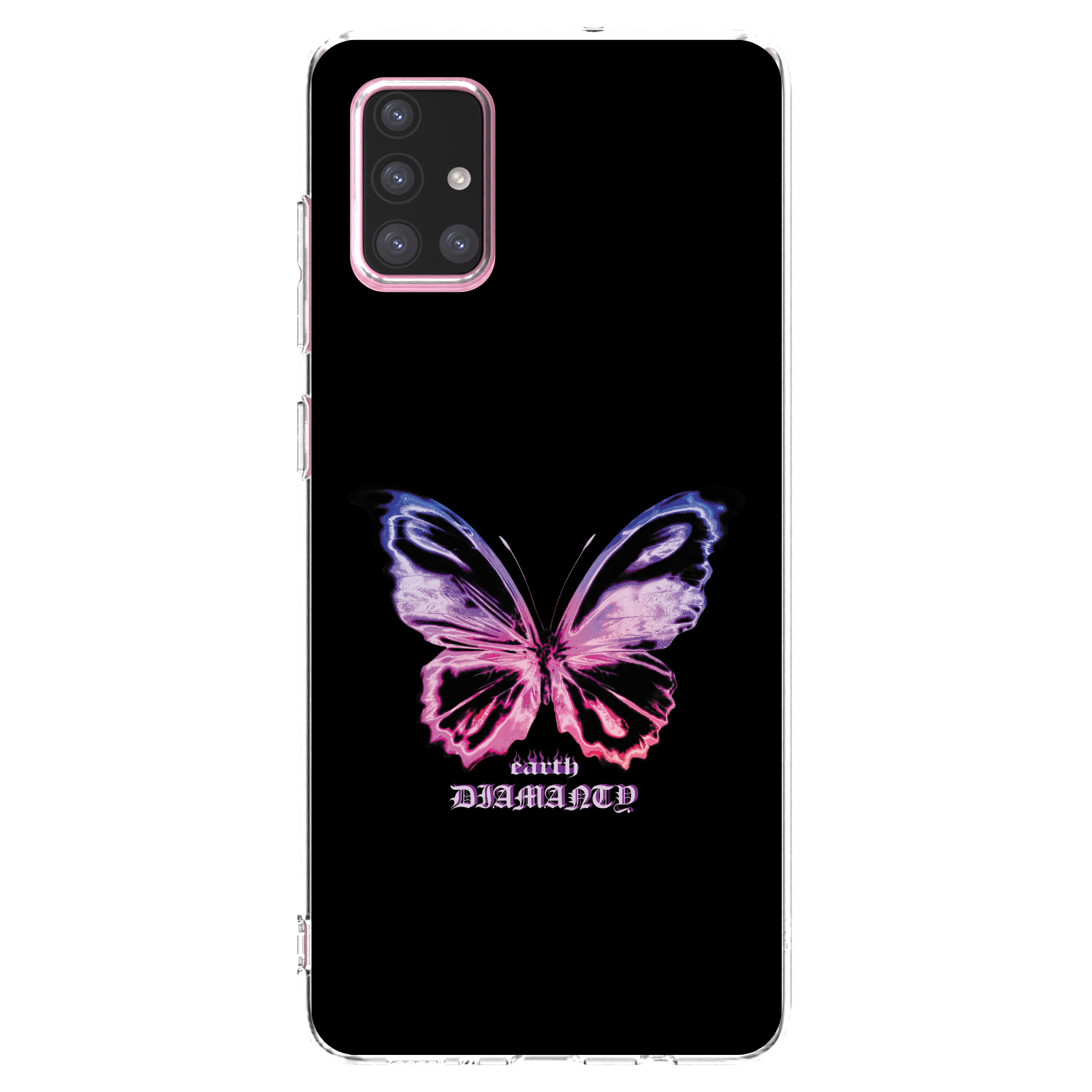 Picasee silikonový průhledný obal pro Samsung Galaxy A71 A715F - Diamanty Purple