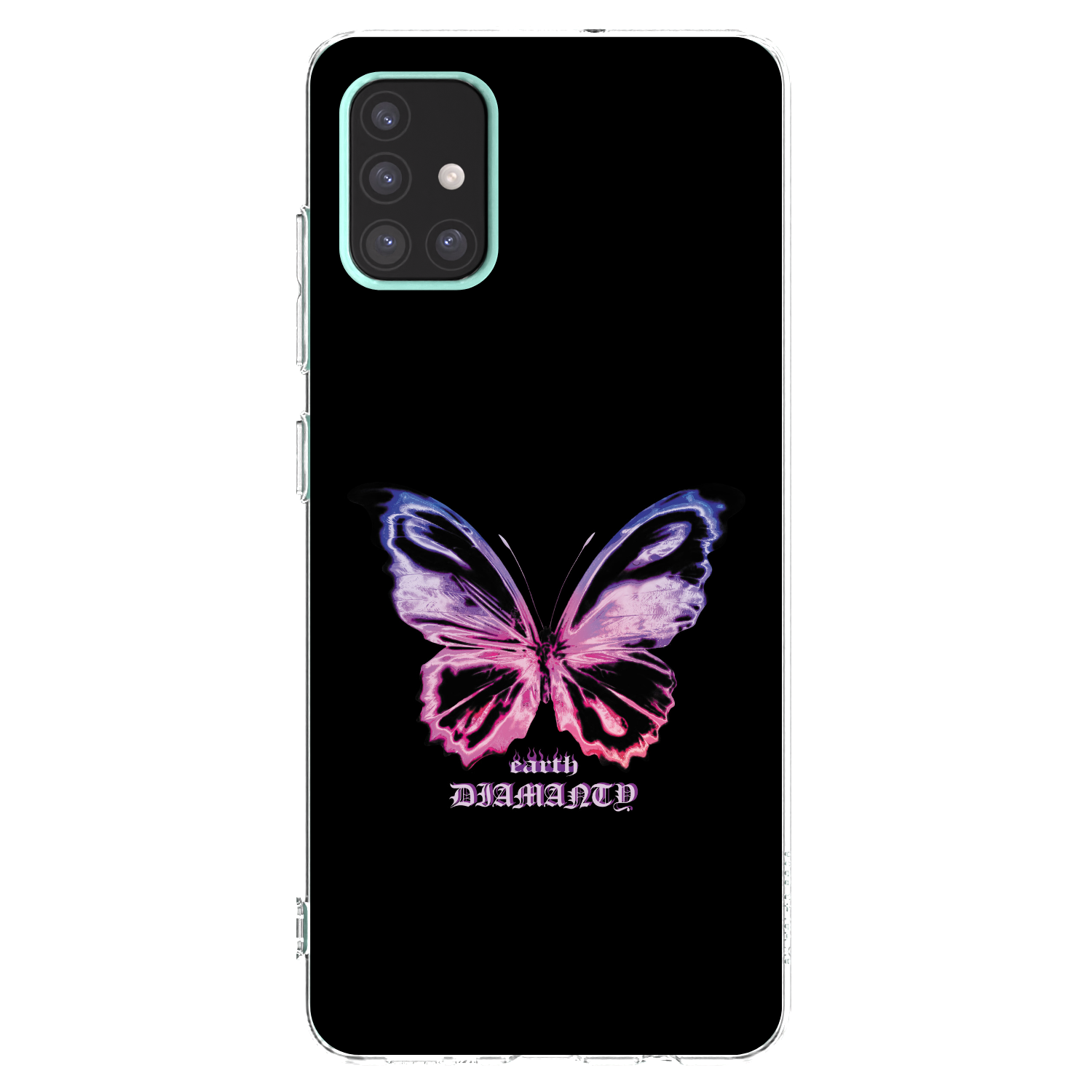 Picasee silikonový průhledný obal pro Samsung Galaxy A51 A515F - Diamanty Purple