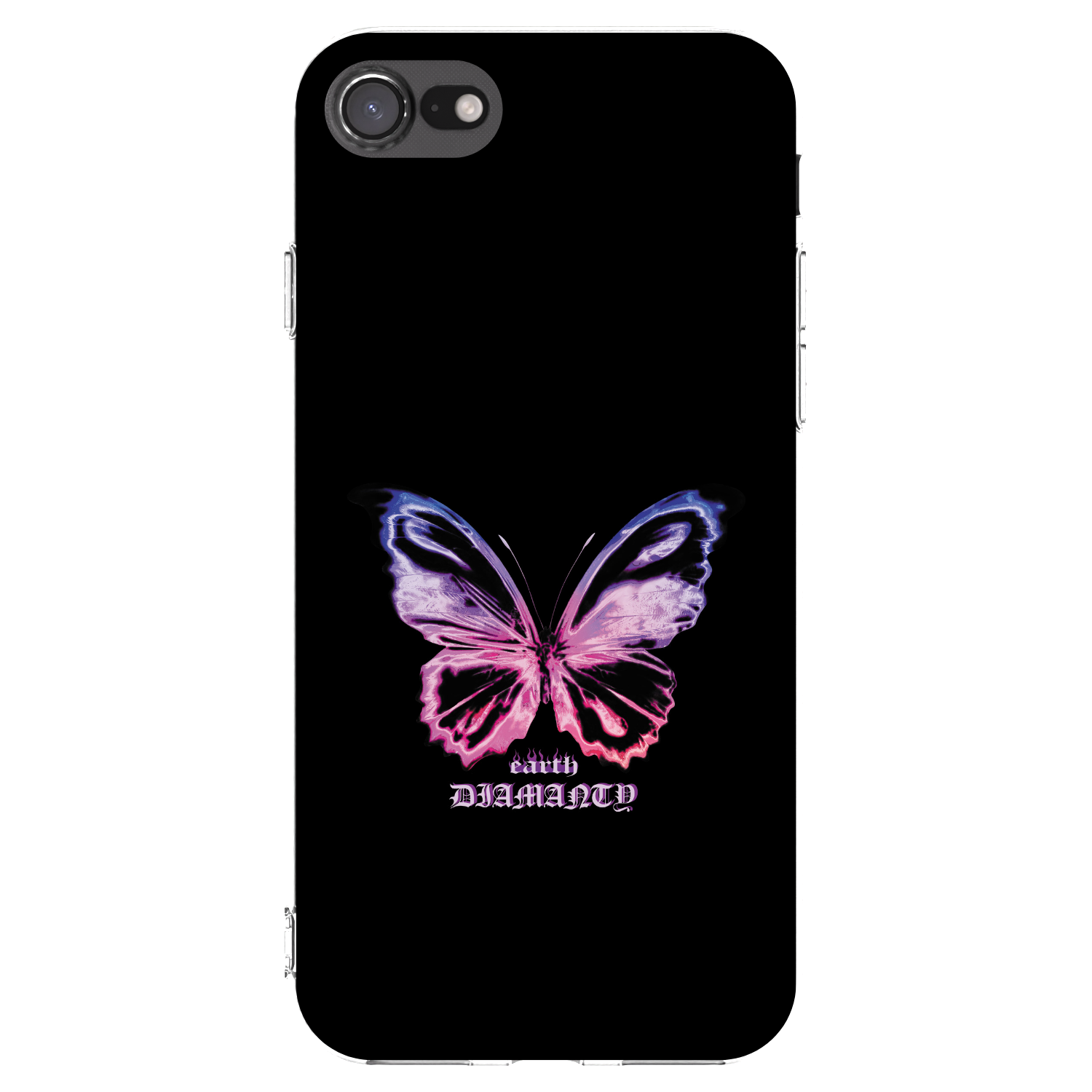 Picasee silikonový průhledný obal pro Apple iPhone SE 2020 - Diamanty Purple