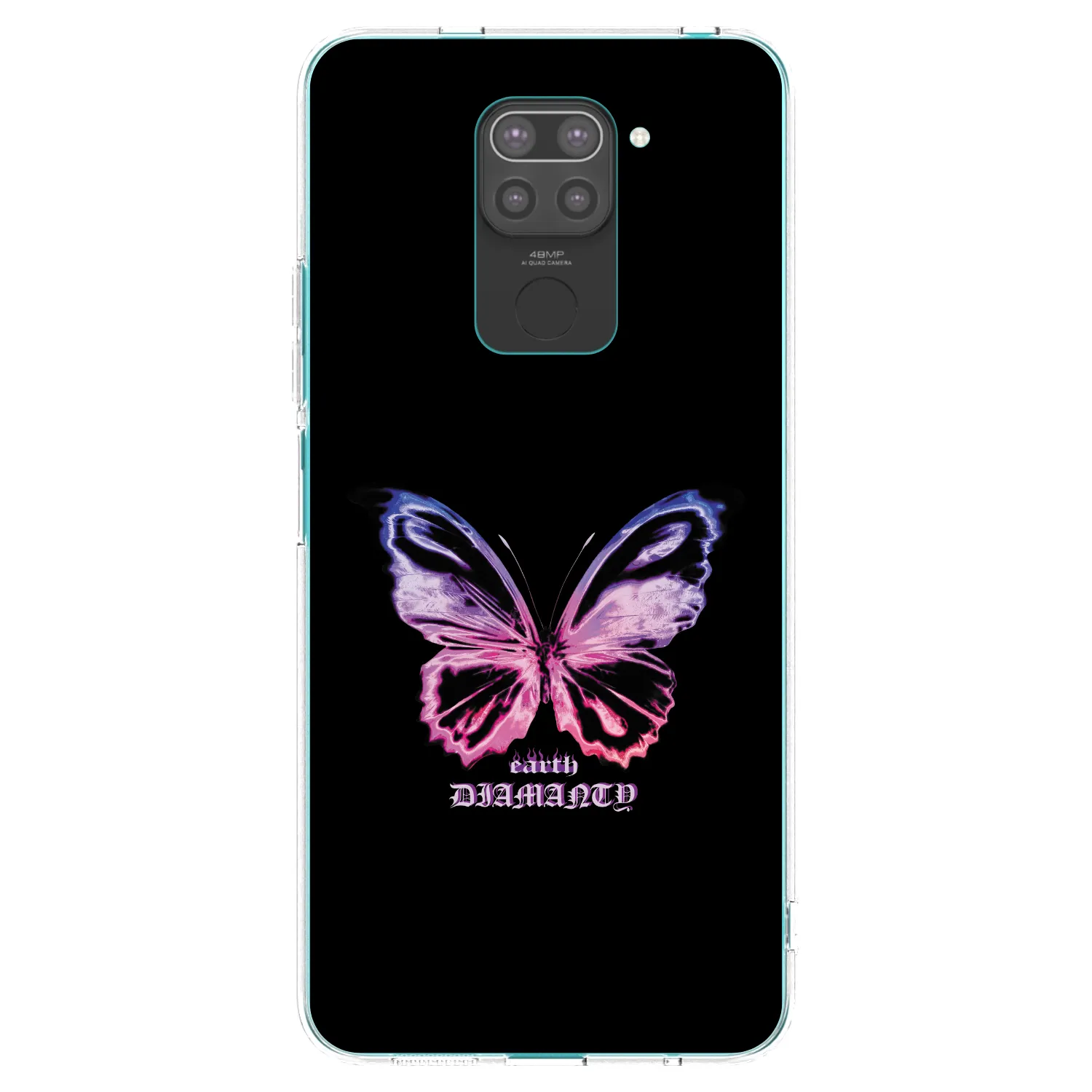 Picasee silikonový černý obal pro Xiaomi Redmi Note 9 - Diamanty Purple