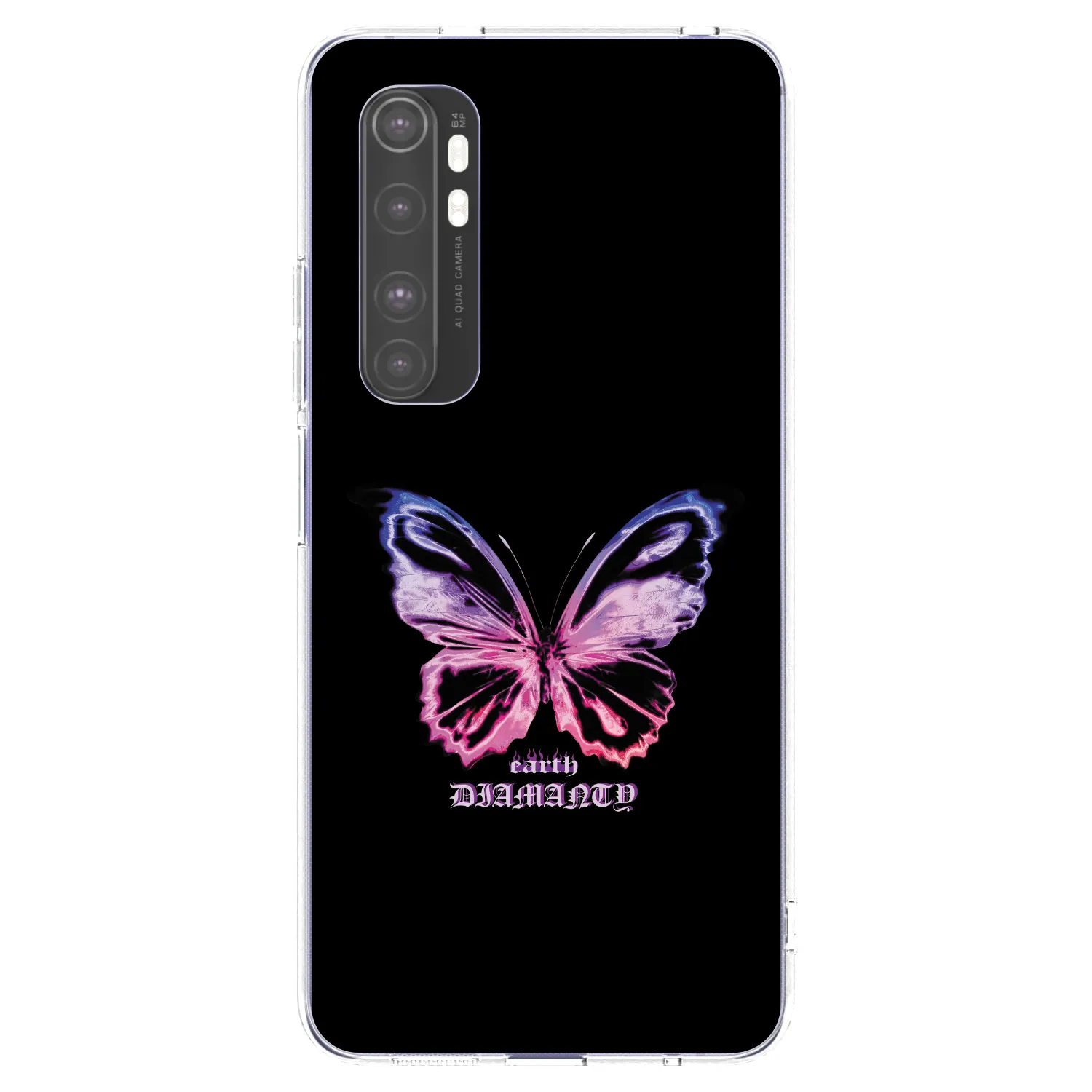 Picasee silikonový průhledný obal pro Xiaomi Mi Note 10 Lite - Diamanty Purple