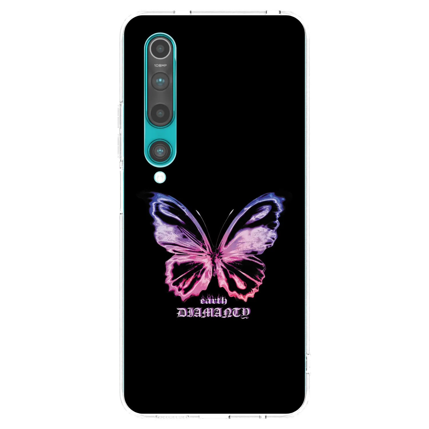 Picasee silikonový průhledný obal pro Xiaomi Mi 10 - Diamanty Purple