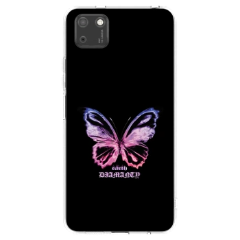 Picasee silikonový průhledný obal pro Huawei Y5P - Diamanty Purple
