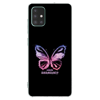 Picasee silikonový průhledný obal pro Samsung Galaxy M51 M515F - Diamanty Purple