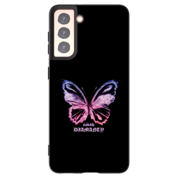 Picasee silikonový černý obal pro Samsung Galaxy S21 5G G991B - Diamanty Purple